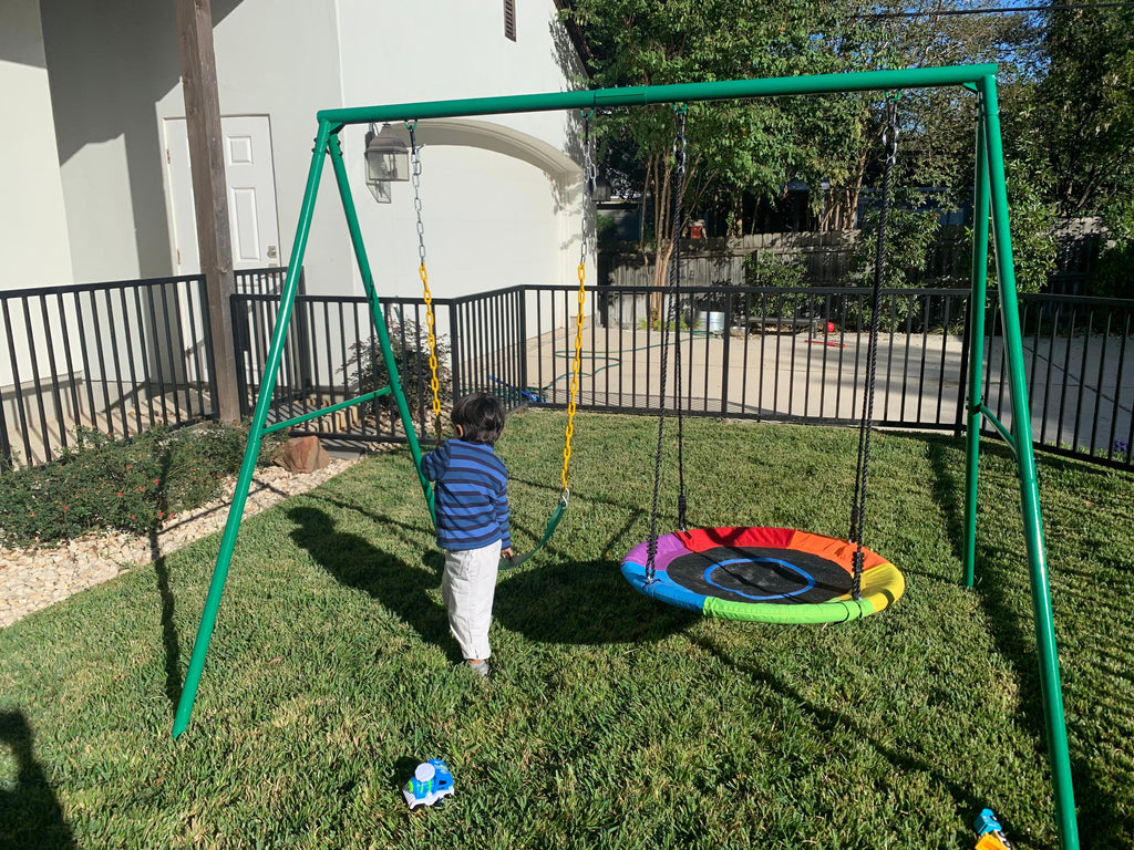 why not play on the swing in summer?