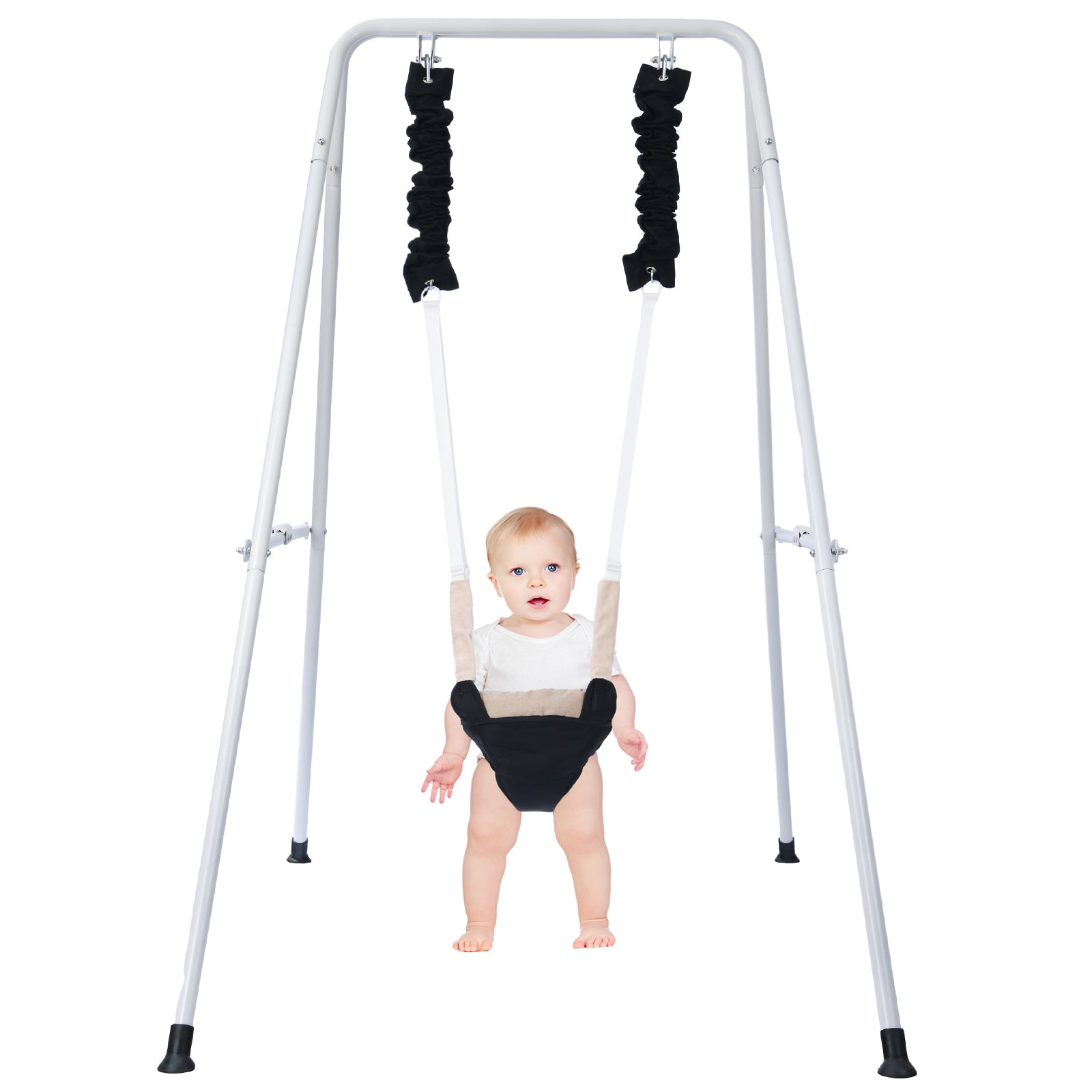 Upgraded Baby Jumper with Foldable Stand, Infant Jumper for Indoor Outdoor Play