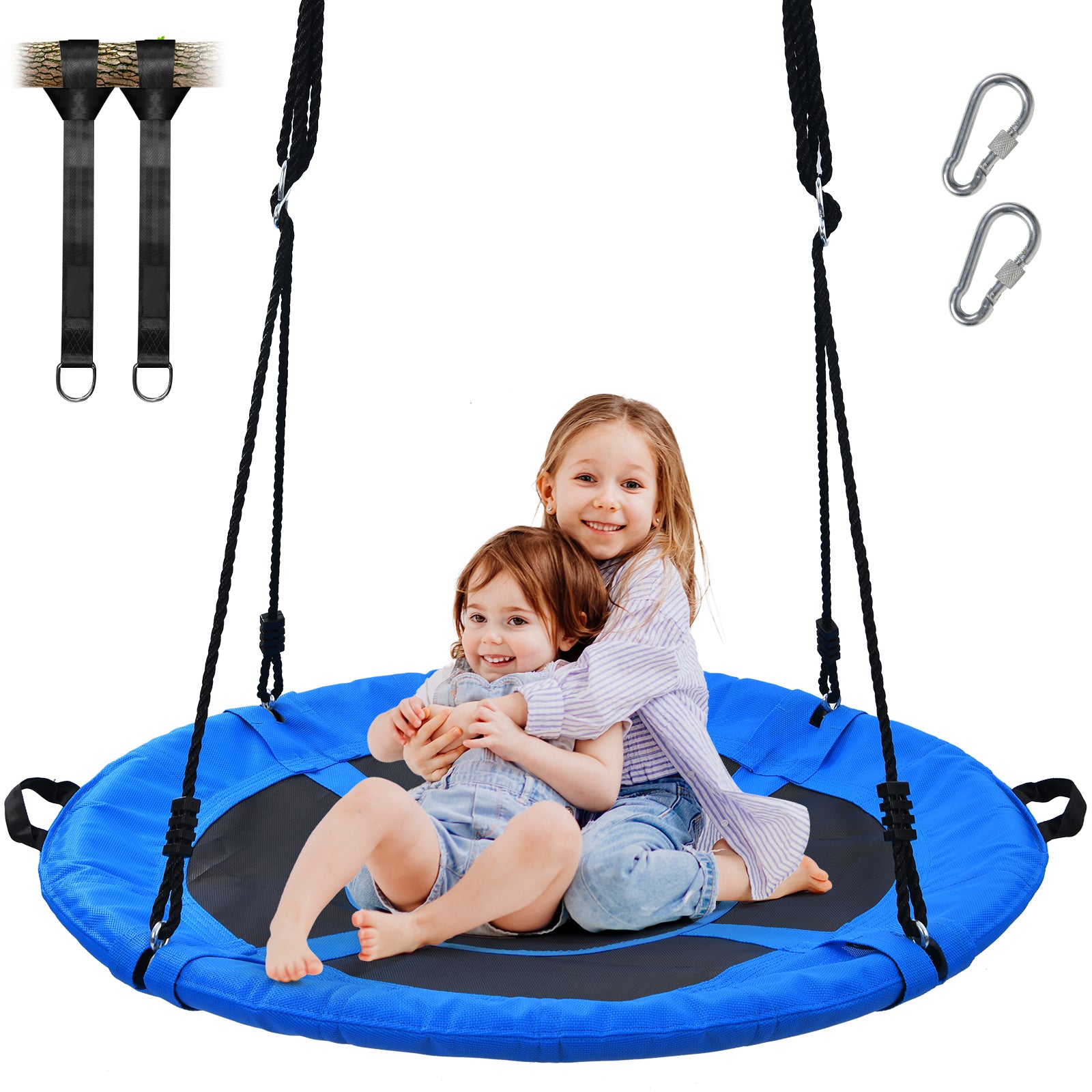 Trekassy 700lb 40" Saucer Tree Swing for Kids Adults Textilene with 2pcs Tree Hanging Straps