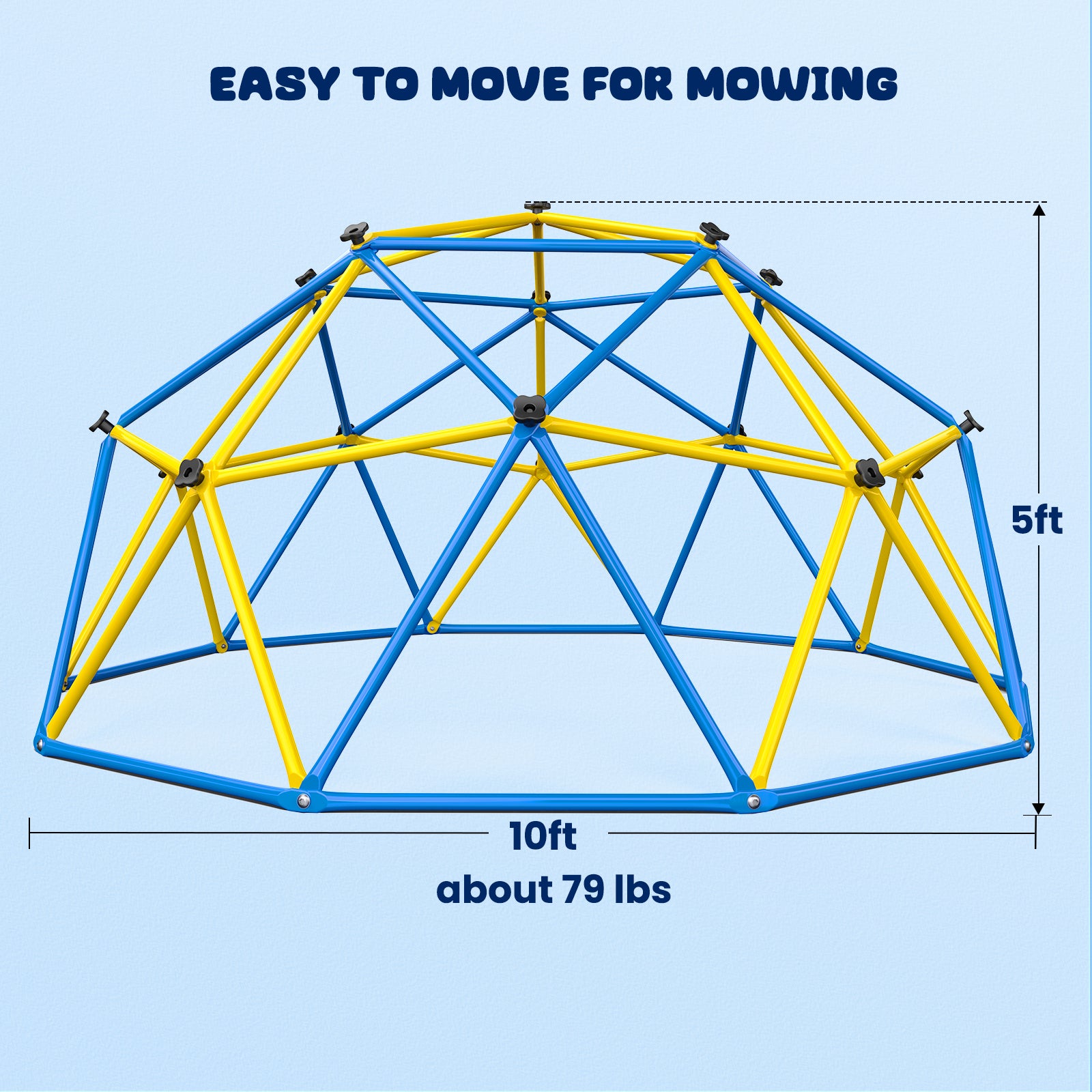 Jungle Gym, 10ft Climbing Dome with Hammock and Swing