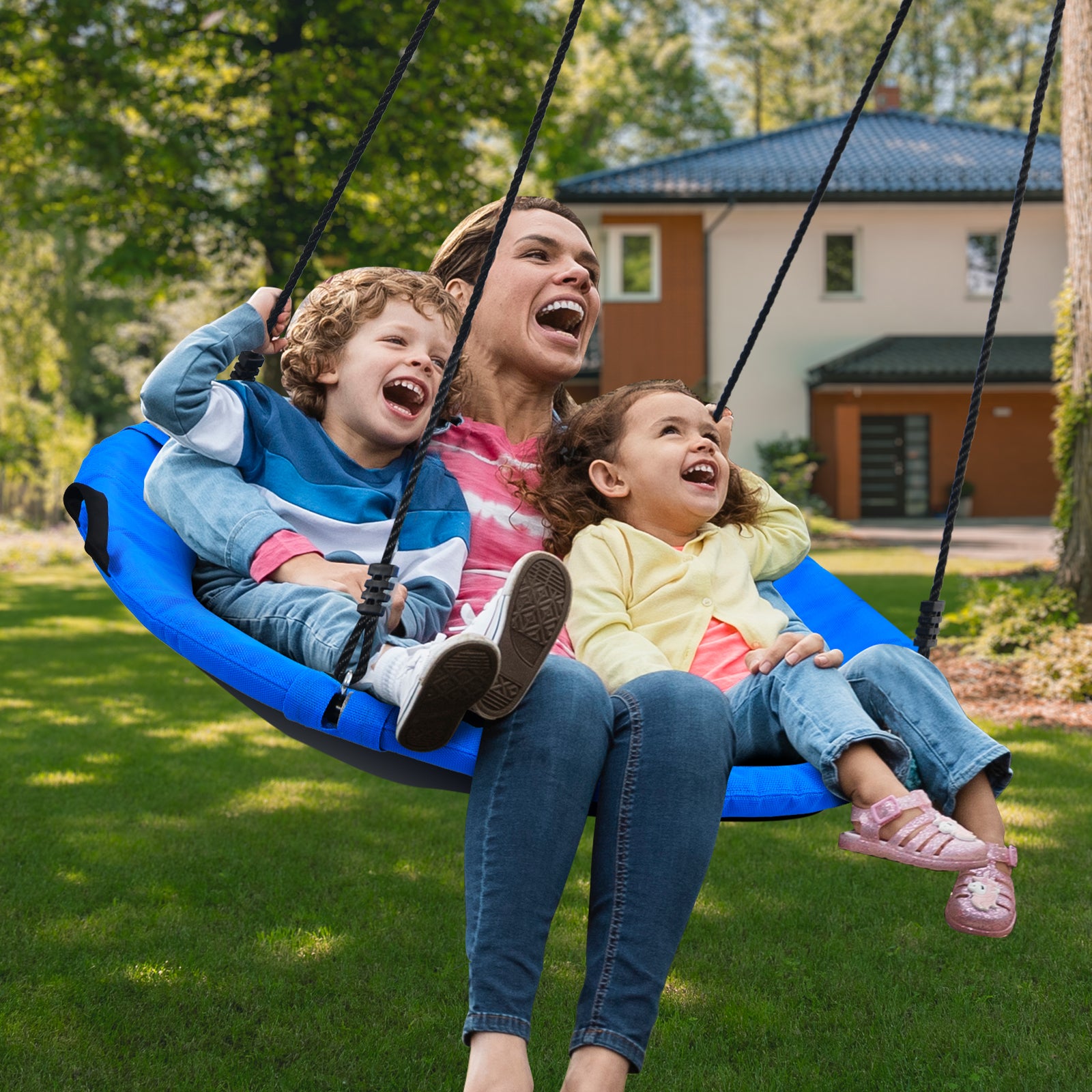Trekassy 700lb 40" Saucer Tree Swing for Kids Adults Textilene with 2pcs Tree Hanging Straps