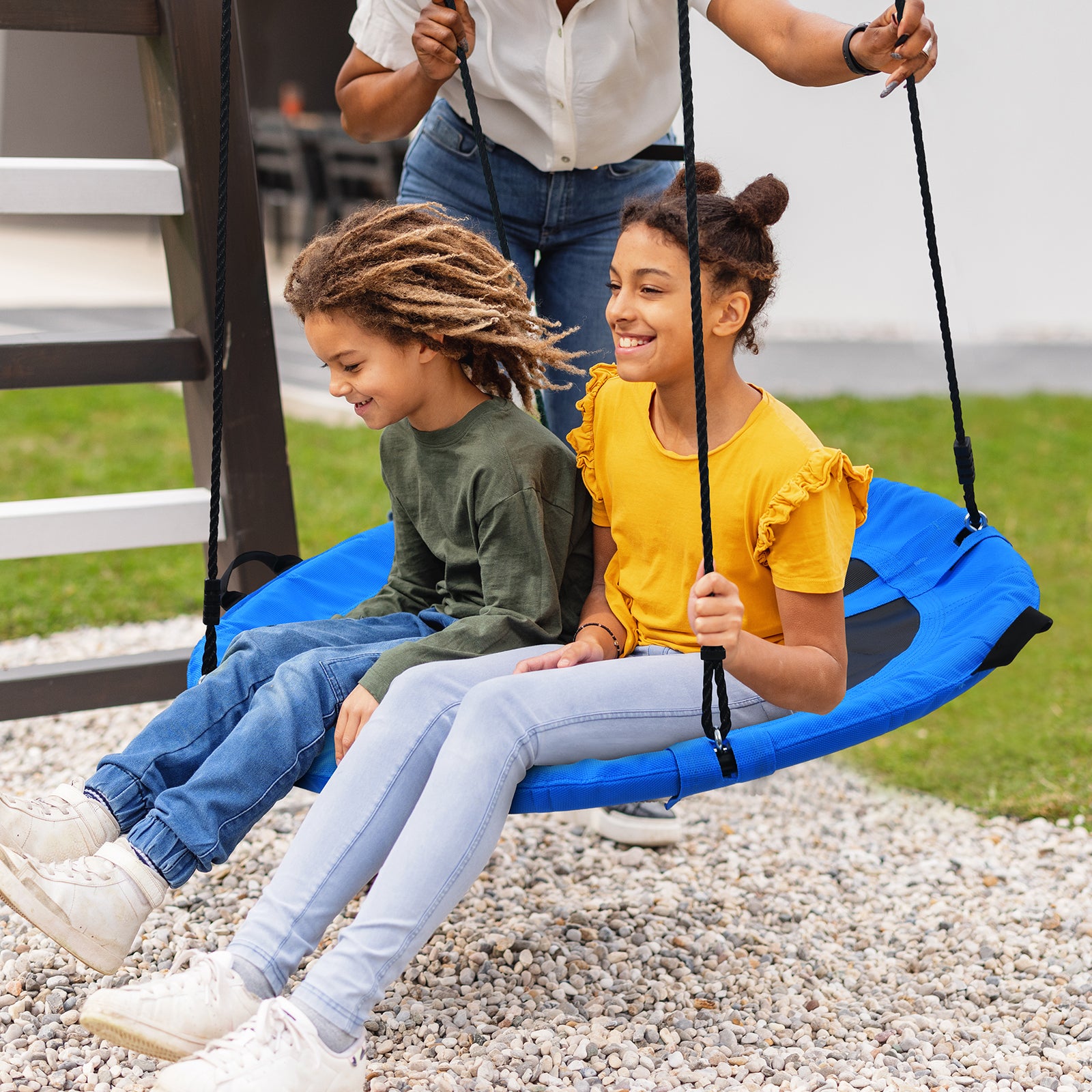 Trekassy 700lb 40" Saucer Tree Swing for Kids Adults Textilene with 2pcs Tree Hanging Straps