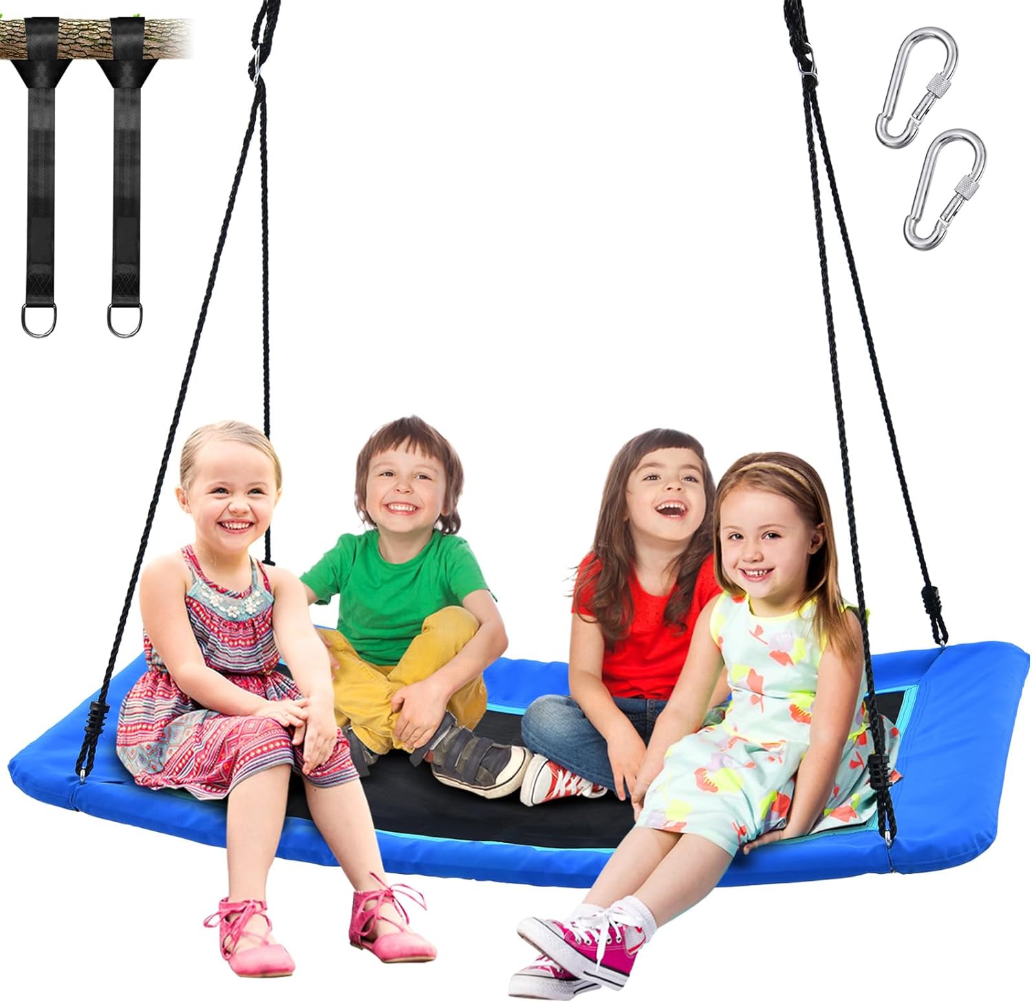 Trekassy 700lb Giant 60" Skycurve Platform Tree Swing Rainbow