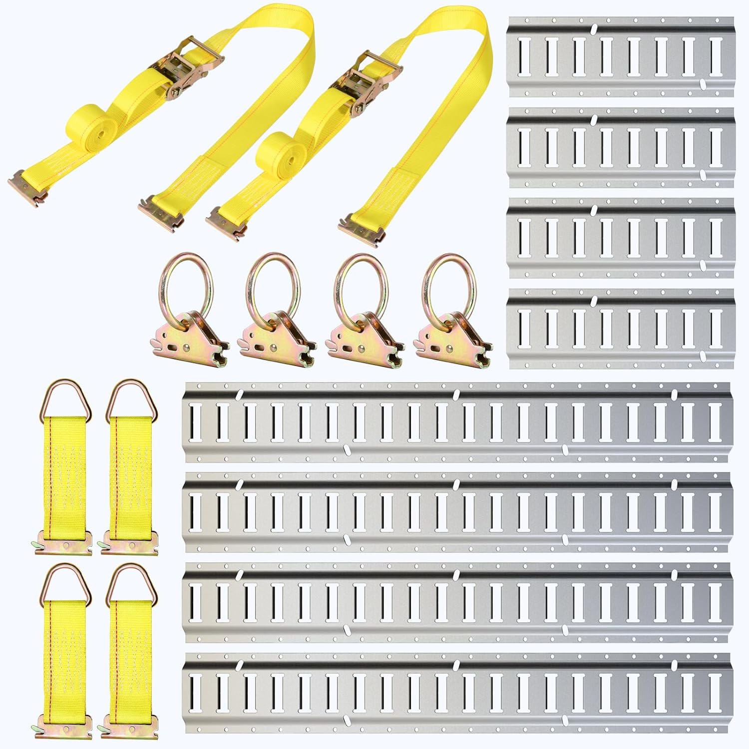Trekassy E Track Tie-Down Rail Kit 5ft + 2ft- 18 Pieces / 16 Pieces