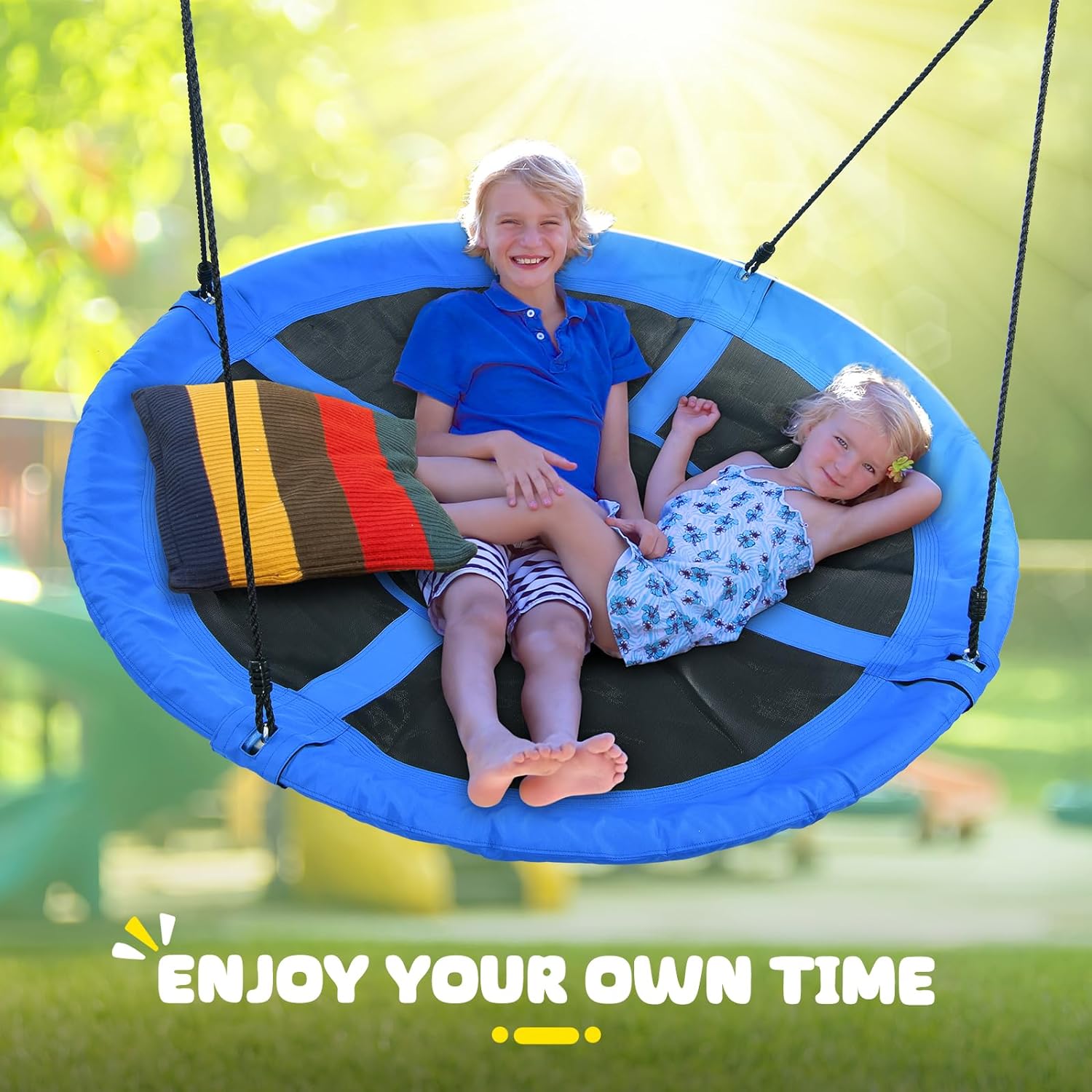 Trekassy 60" Saucer Tree Swing for Kids Adults 900D Oxford Waterproof