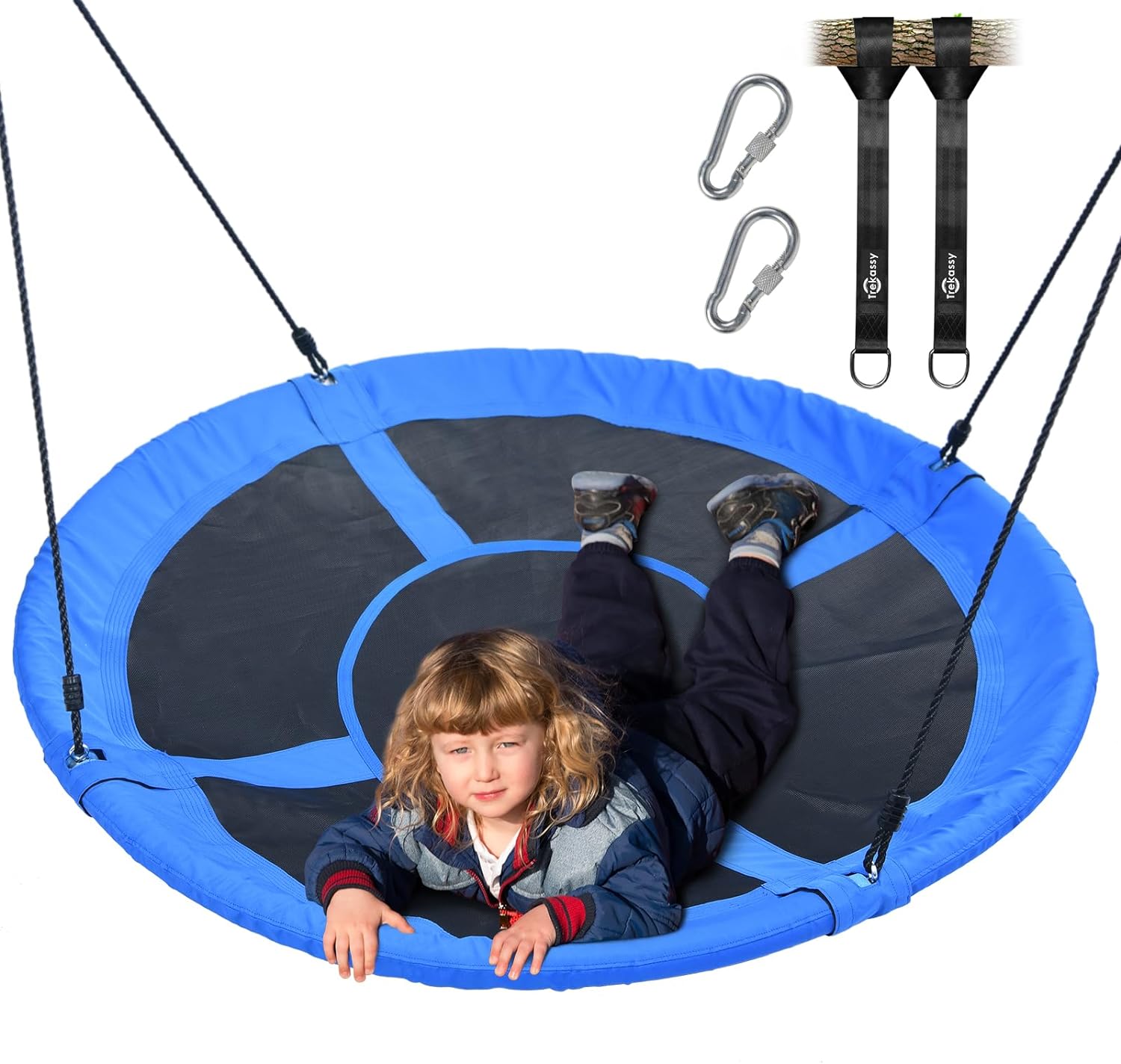 Trekassy 60" Saucer Tree Swing for Kids Adults 900D Oxford Waterproof
