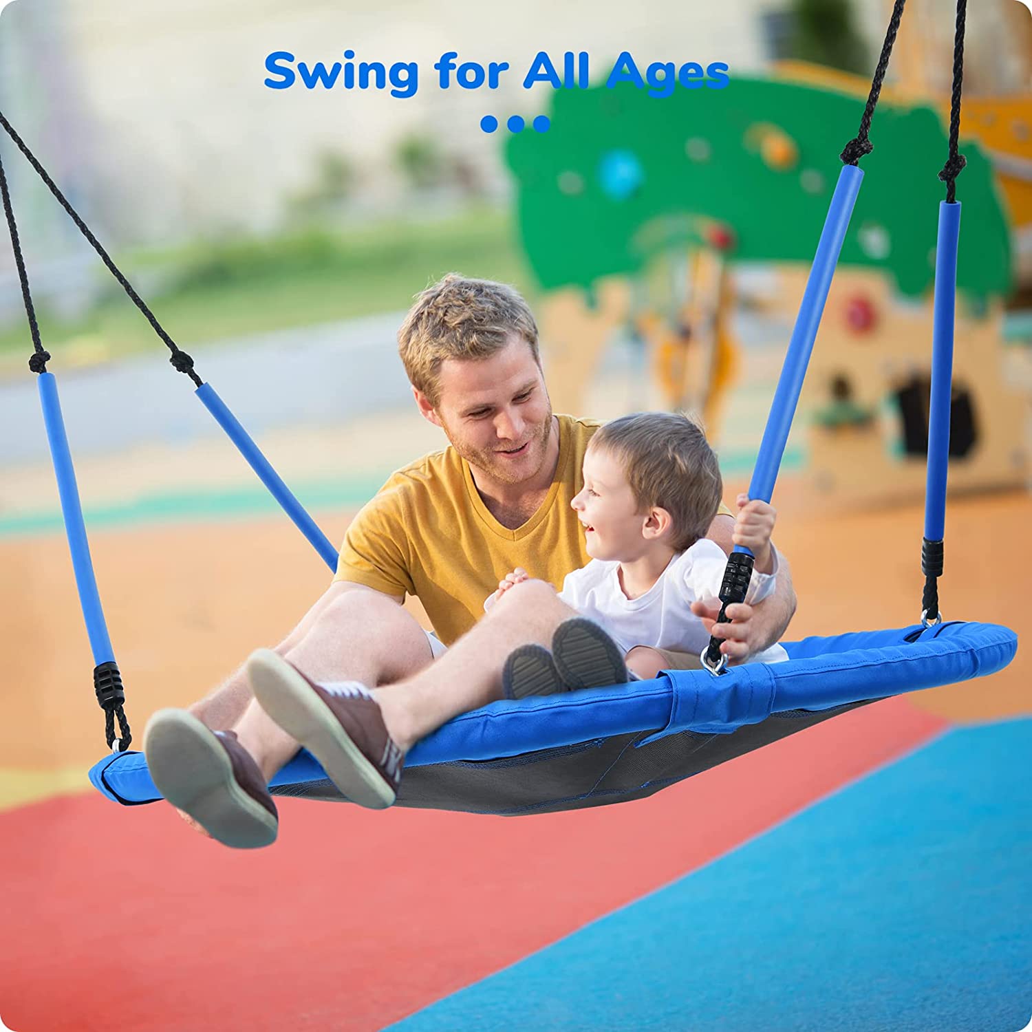 Trekassy 700lbs 40" Round Tree Swing with Handles for Kids