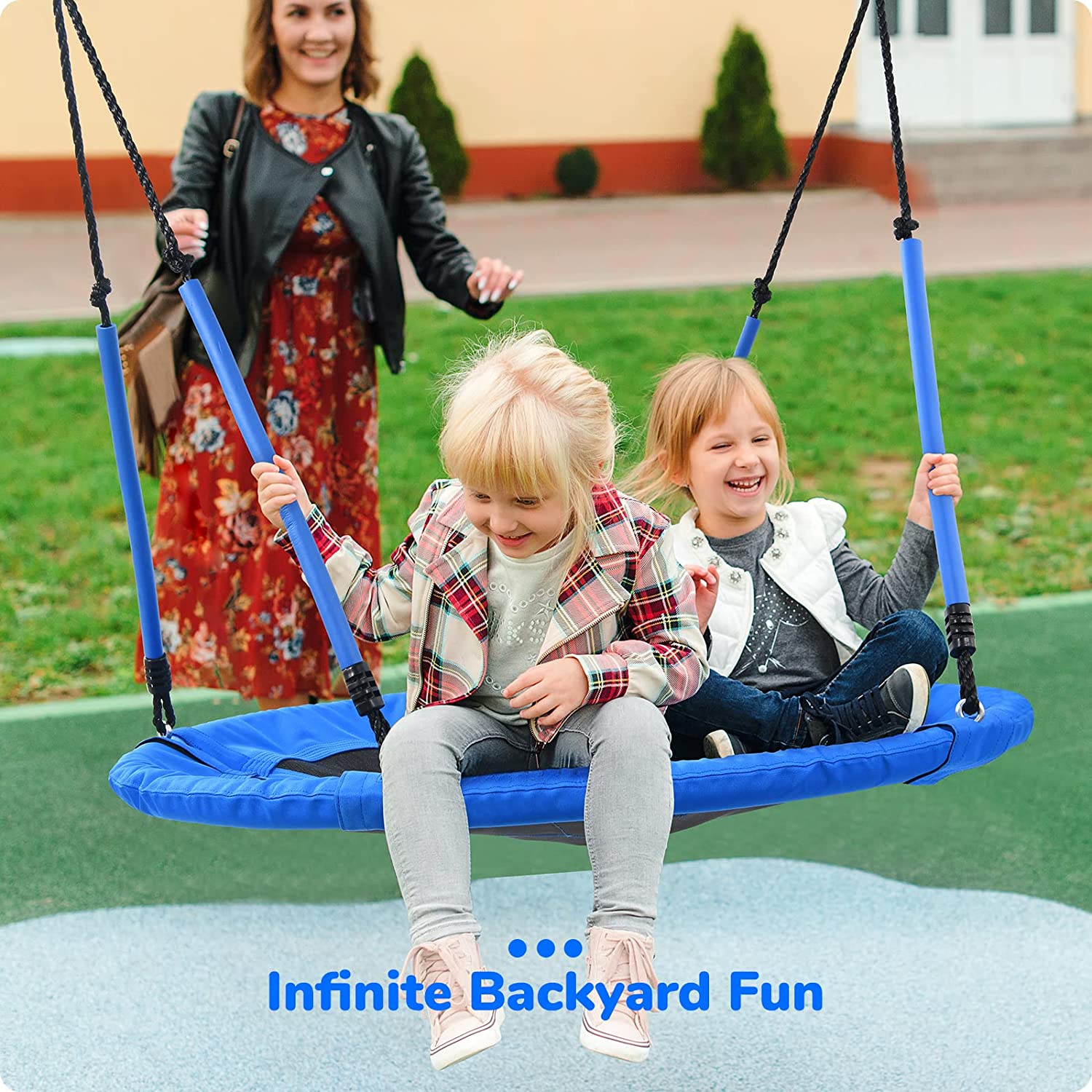 Trekassy 700lbs 40" Round Tree Swing with Handles for Kids