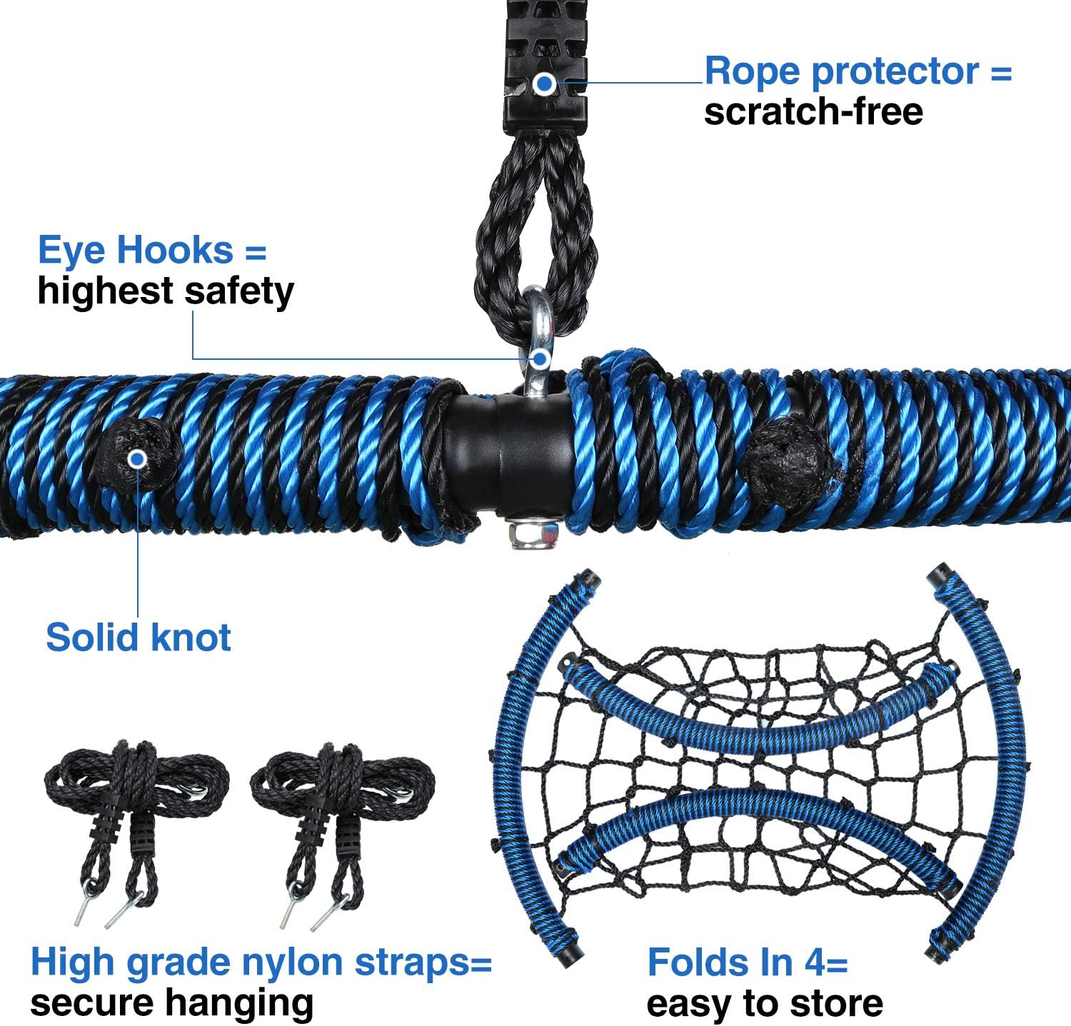 Trekassy 750 lb Spider Web Swing 40 inch