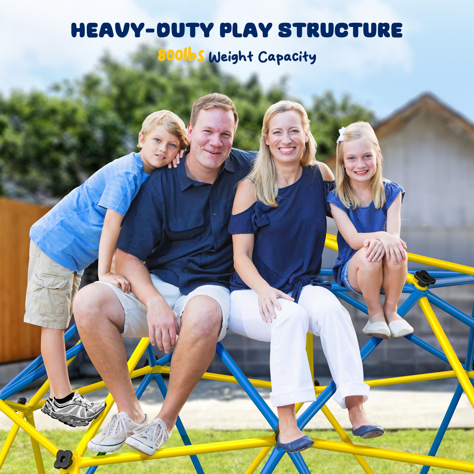 Jungle Gym, 10ft Climbing Dome with Hammock and Swing