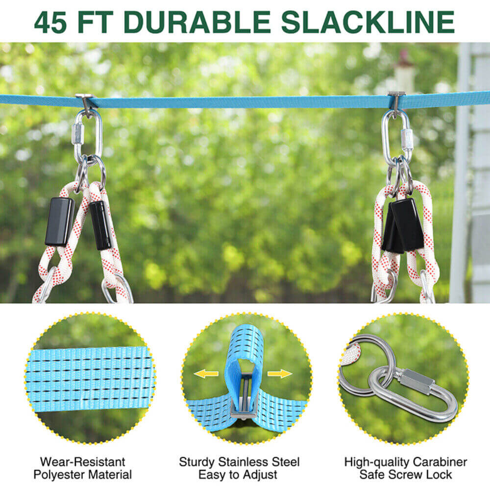 45FT Skateboard Swing Kids Swing Great for Tree Swing Set Backyard