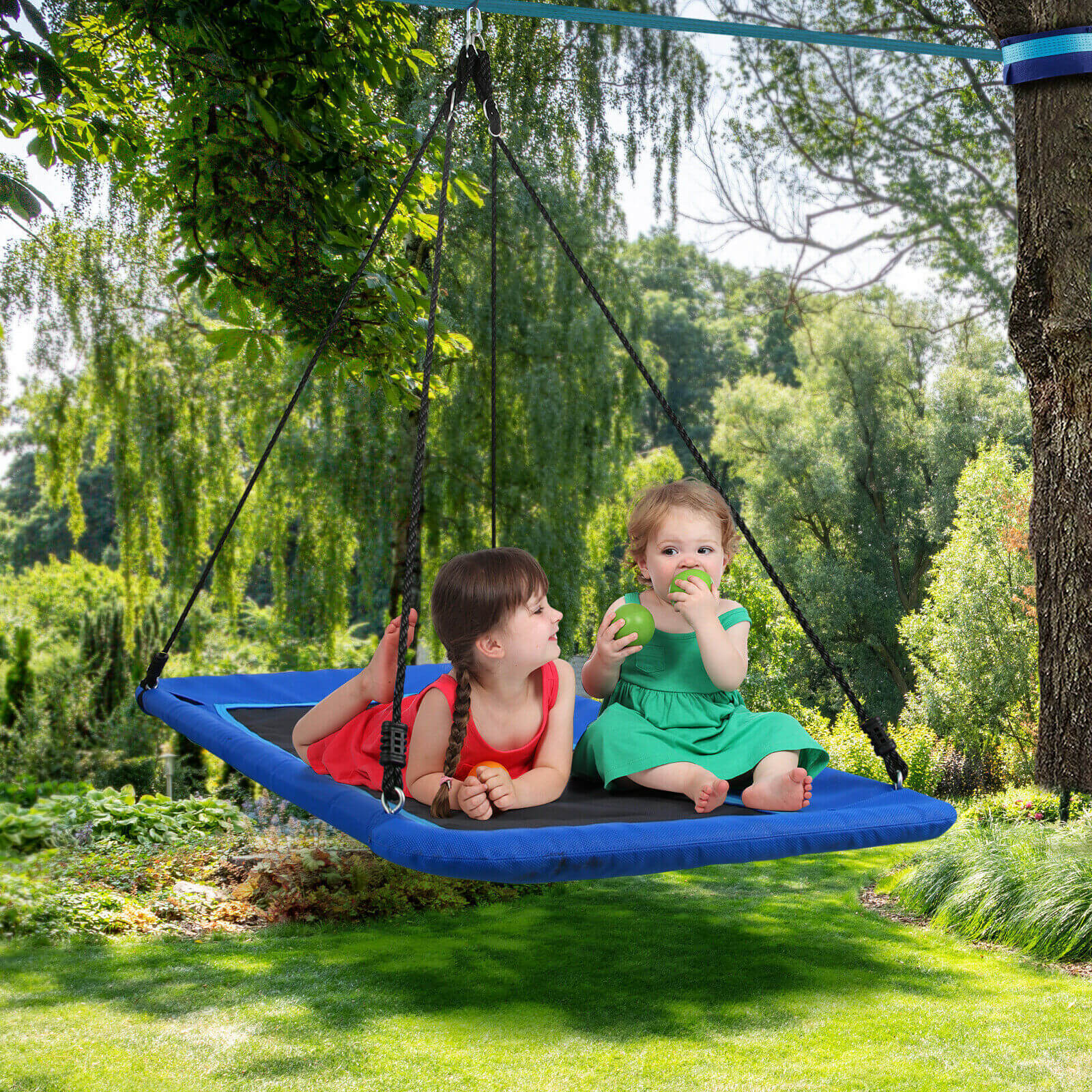 300lbs Weight Capacity 50ft Ninja Line Slackline with Tree Protectors