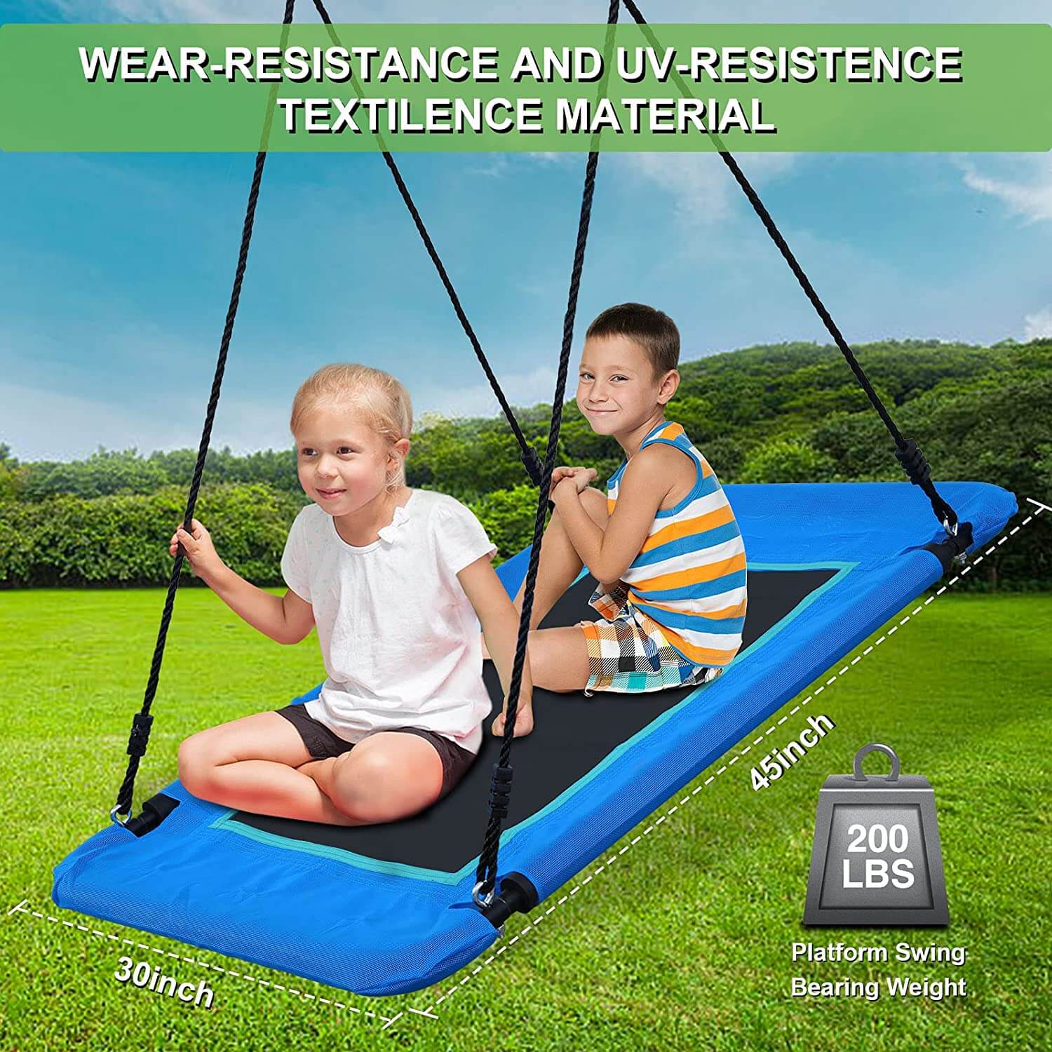 kids play with 600lbs Heavy Duty Swing Set