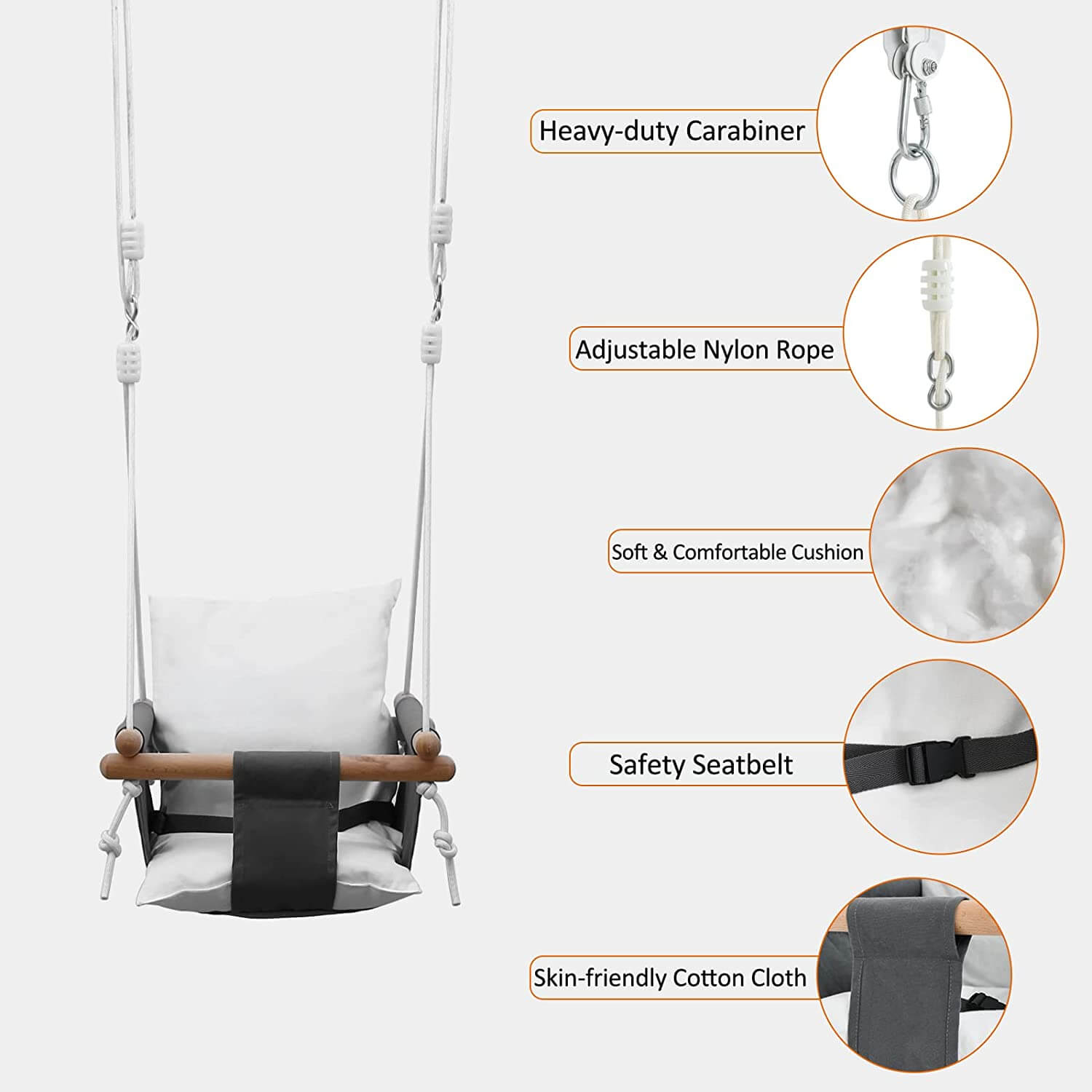 Upgraded 2 in 1 Baby Jumper and Toddler Swing with Foldable Stand