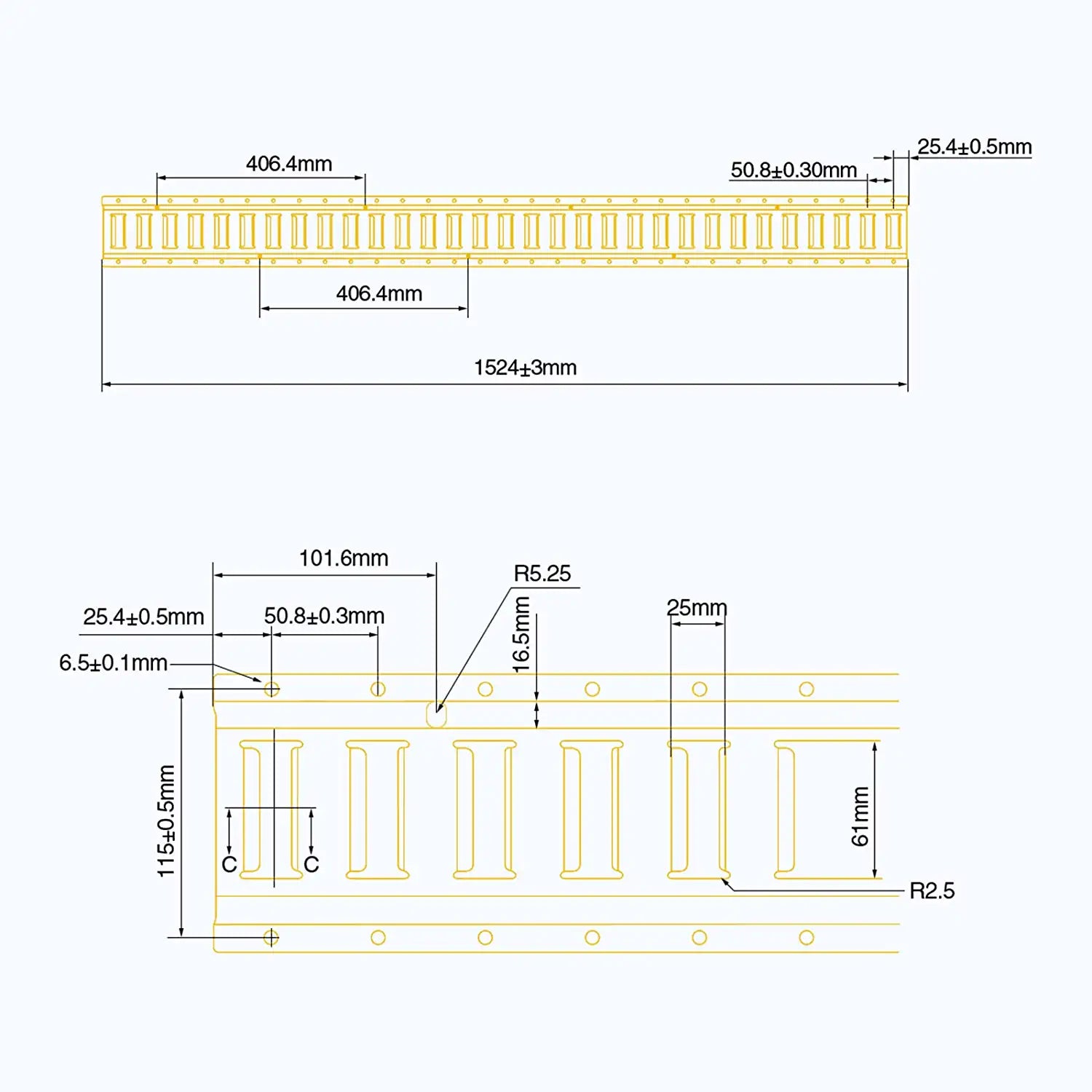Trekassy E Track Tie-Down Kit - 12 Pieces: 4 Pack E-Track Rails & 8 E Track Tie-Down Accessories for Truck Bed, Trailers