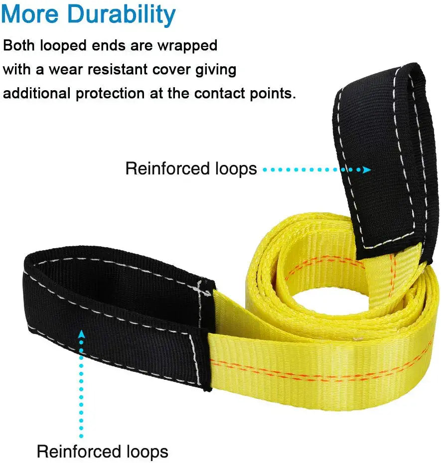 2 Pack 6' x 2" Lift Sling Straps 10,000lbs Max Vertical Break Strength Capacity