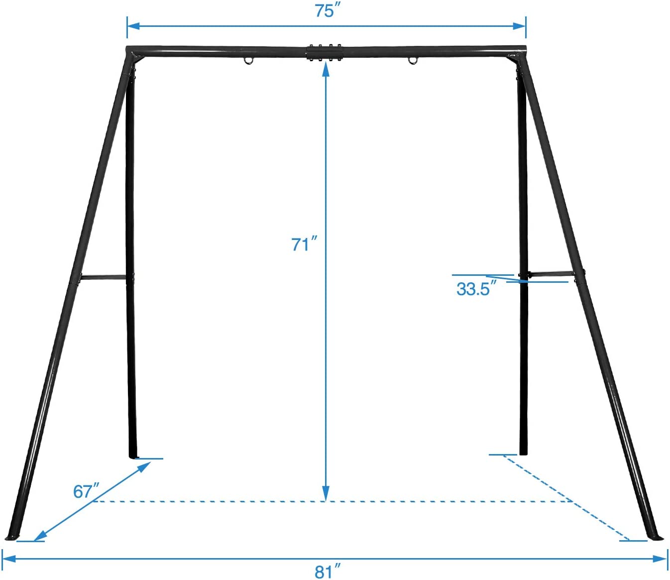 Trekassy 440lbs 40 Inch Saucer Tree Swing Set backyard