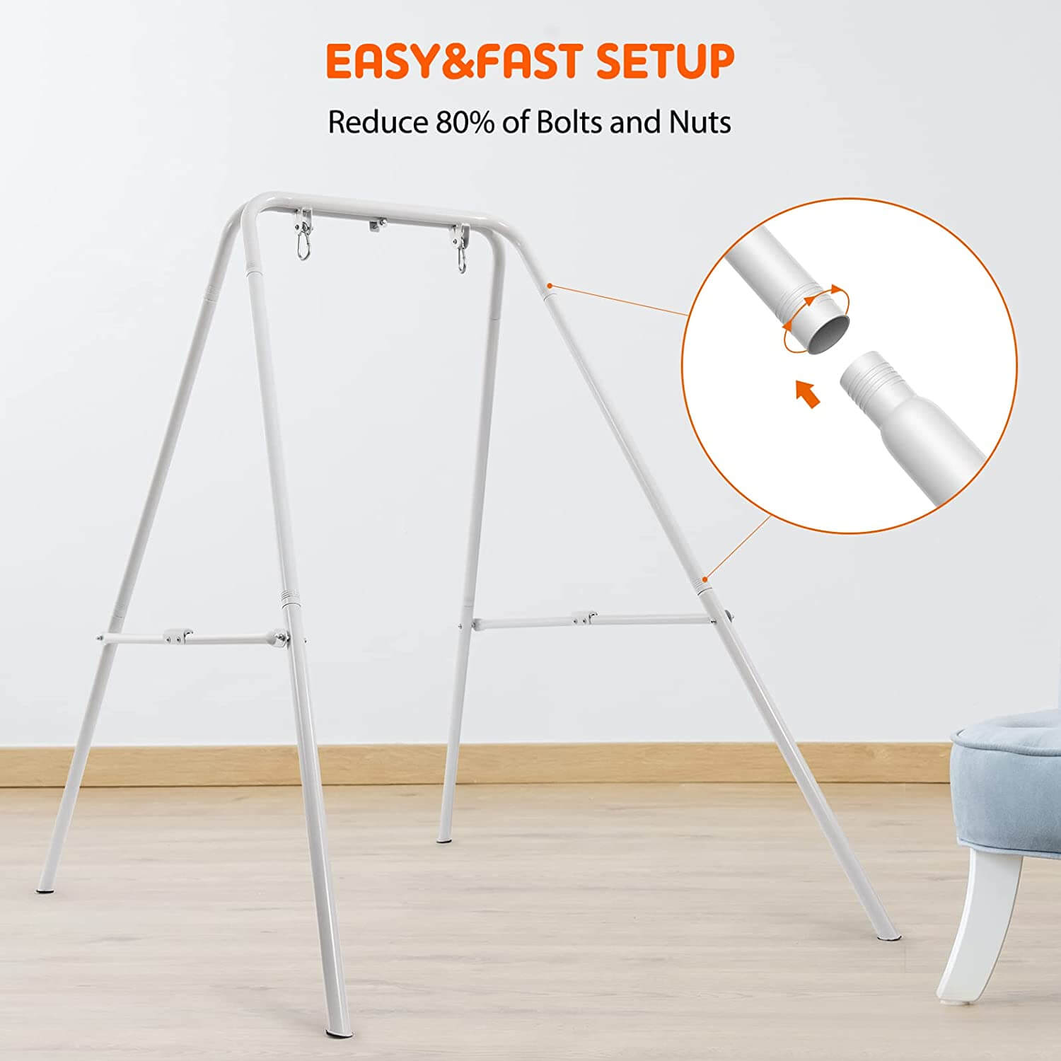 Upgraded 2 in 1 Baby Jumper and Toddler Swing with Foldable Stand