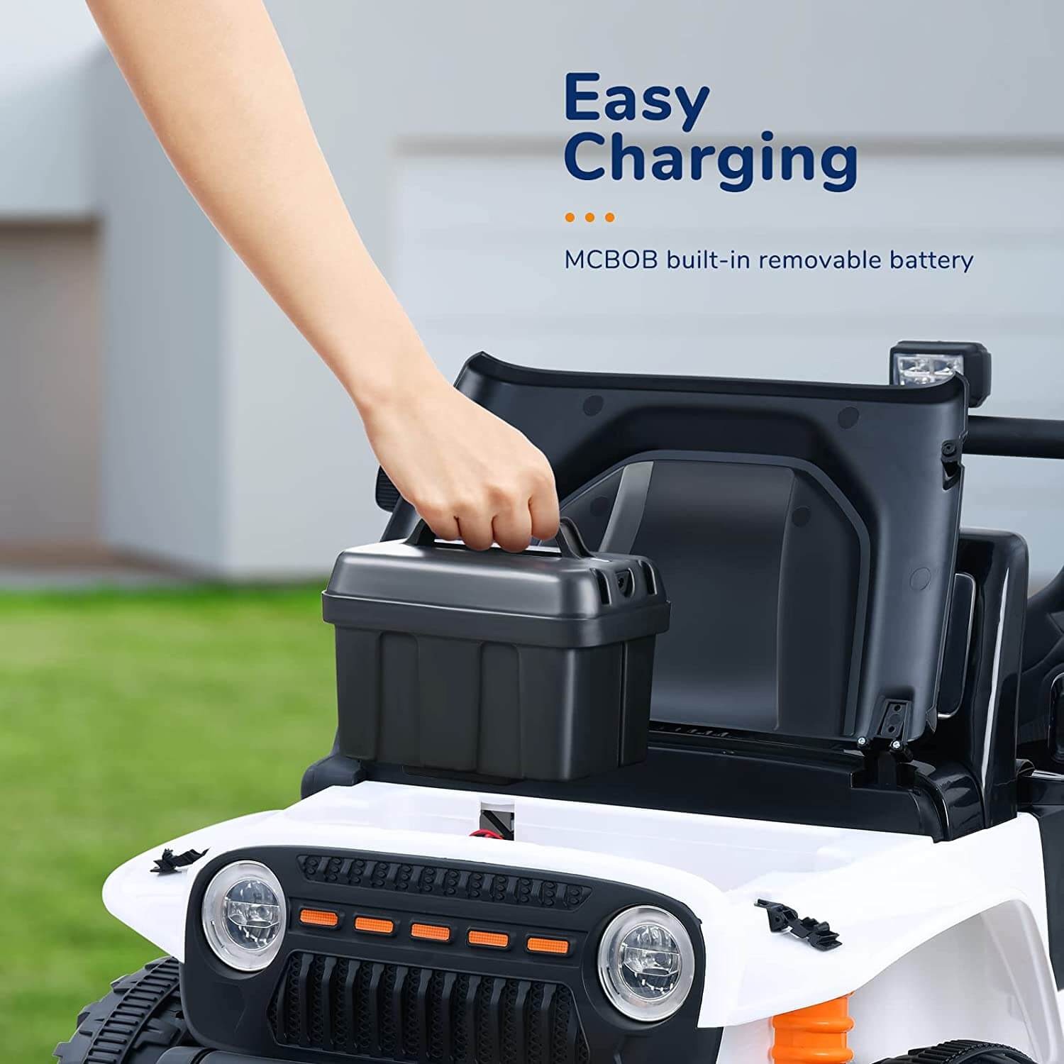 Electric Car for Kids, Parent-Child 12V 10AH Kids Car with Parent Remote Cushioned Spring