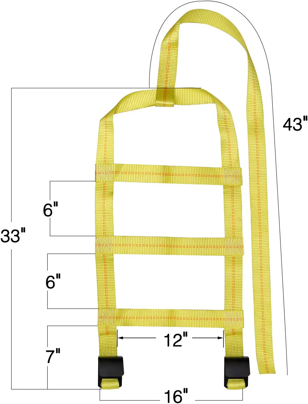 Trekassy Wheel Net Car Tow Dolly Straps with Flat Hooks 2 Pack Tires