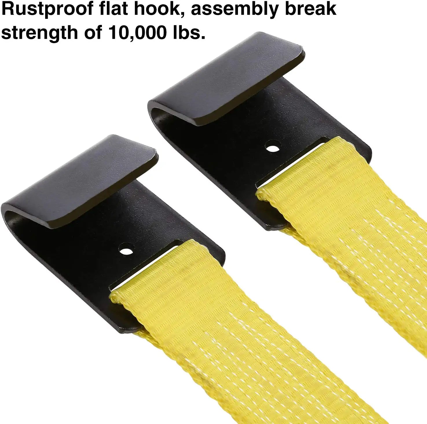 Trekassy Wheel Net Car Tow Dolly Straps with Flat Hooks 2 Pack Tires