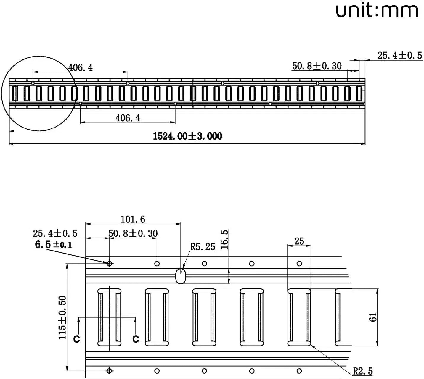 Trekassy 6 E-Track Tie-Down Rail Kit, 5ft Horizontal E Track Rails and 6 Steel O-Ring Anchors for Trailers.