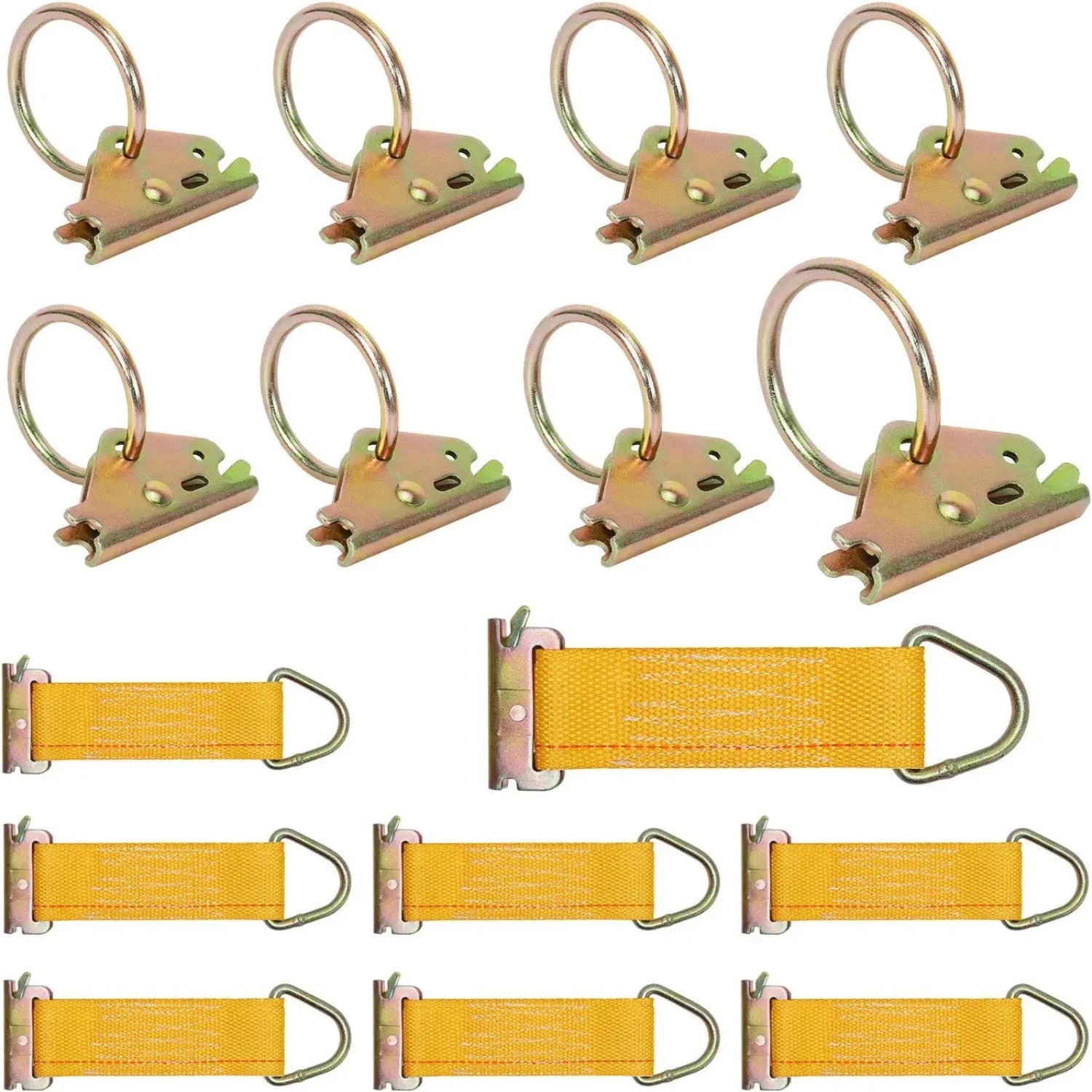Trekassy E-Track Tie Down Kit, 8 O-Ring Anchors and 8 Rope Tie Offs
