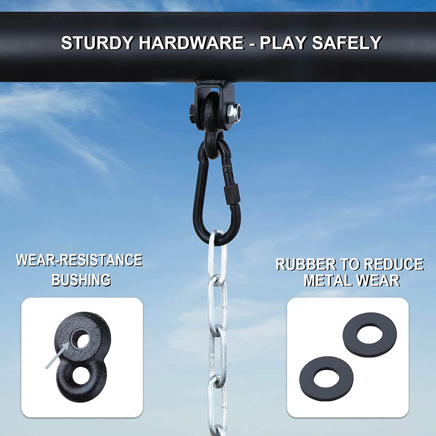 Trekassy swing sturdy hardware-play safely