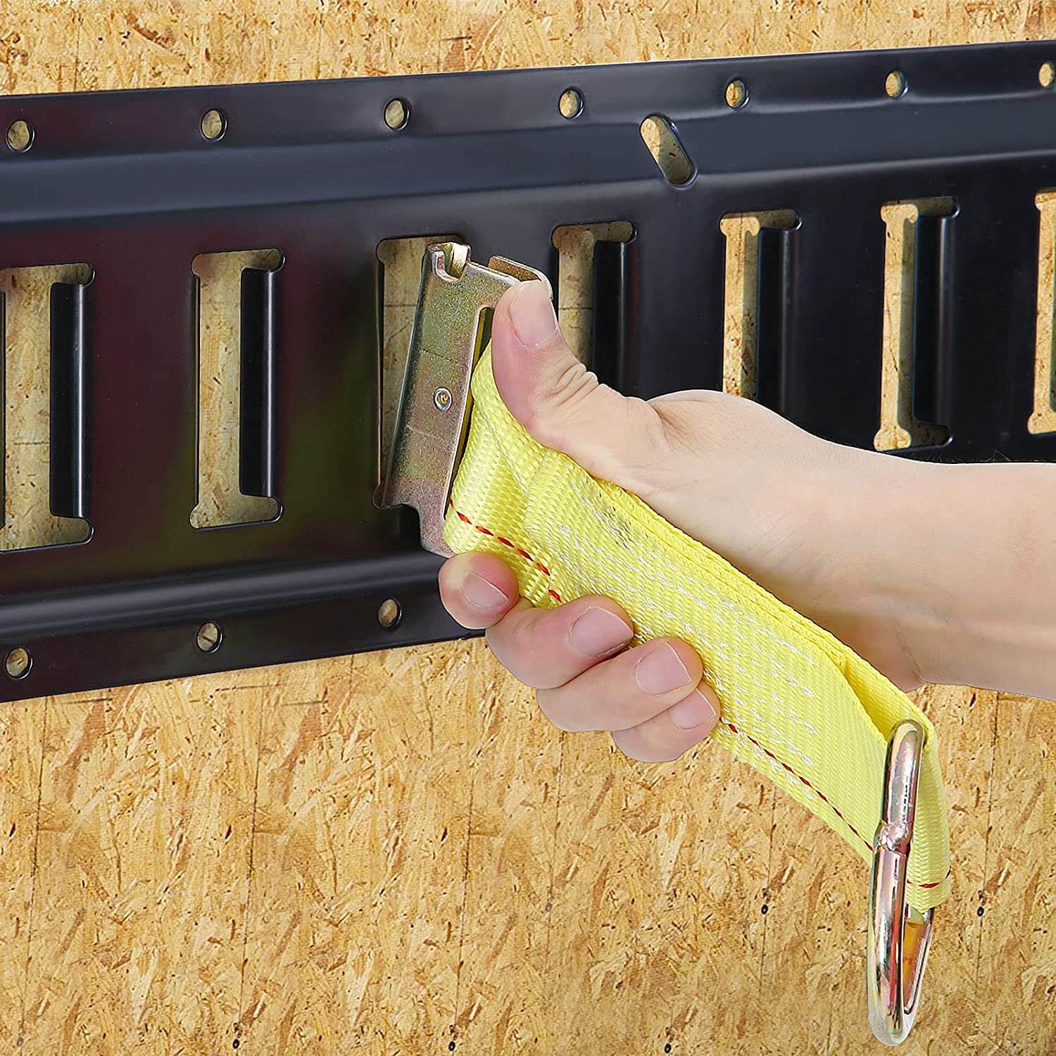 Trekassy 8ft Horizontal E-Track Tie-Down Rail Kit for Truck Bed, Trailers