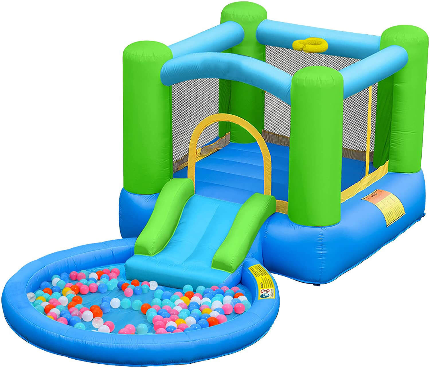 Inflatable Bounce House with Blower - Red / Green