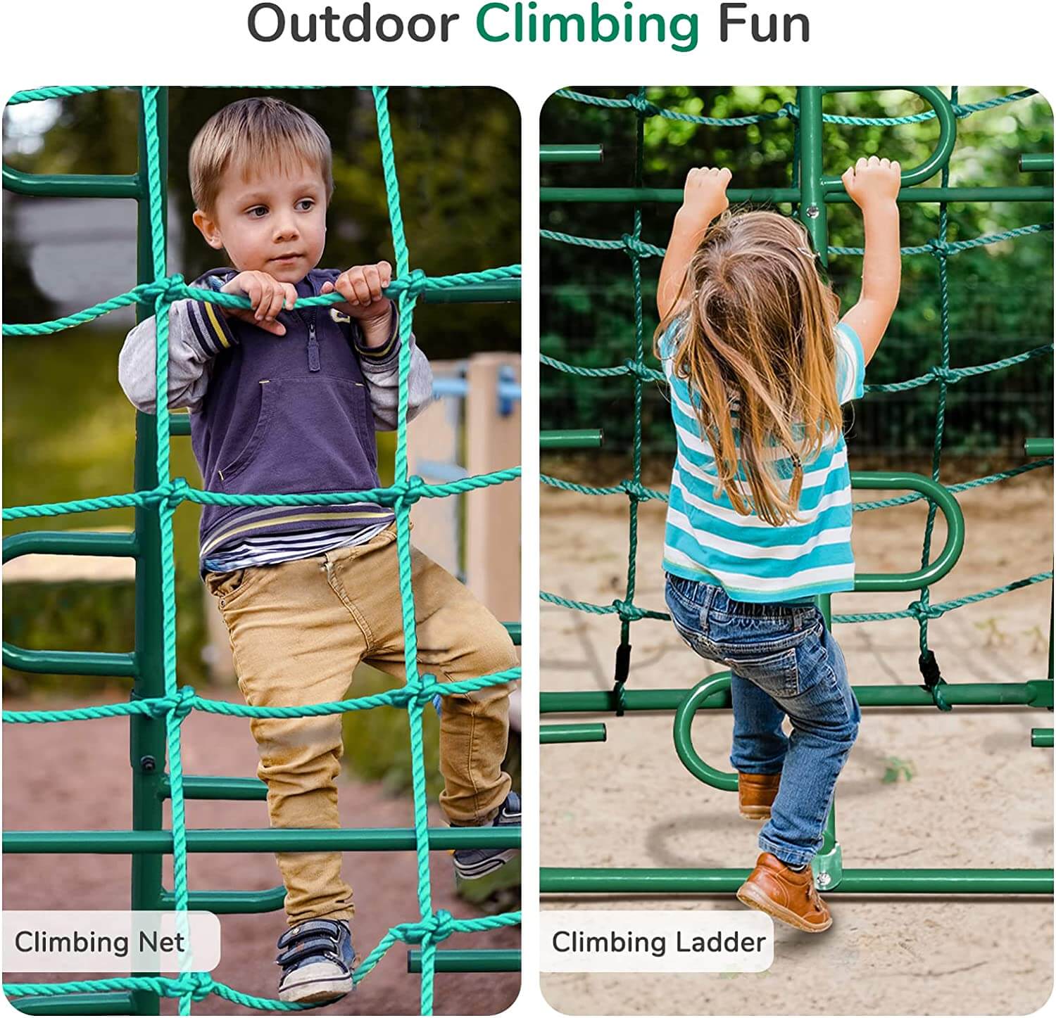 Swing Sets for Backyard with Saucer Swing,Belt Swing,Glider,Climbing Rope,Climbing Ladder.