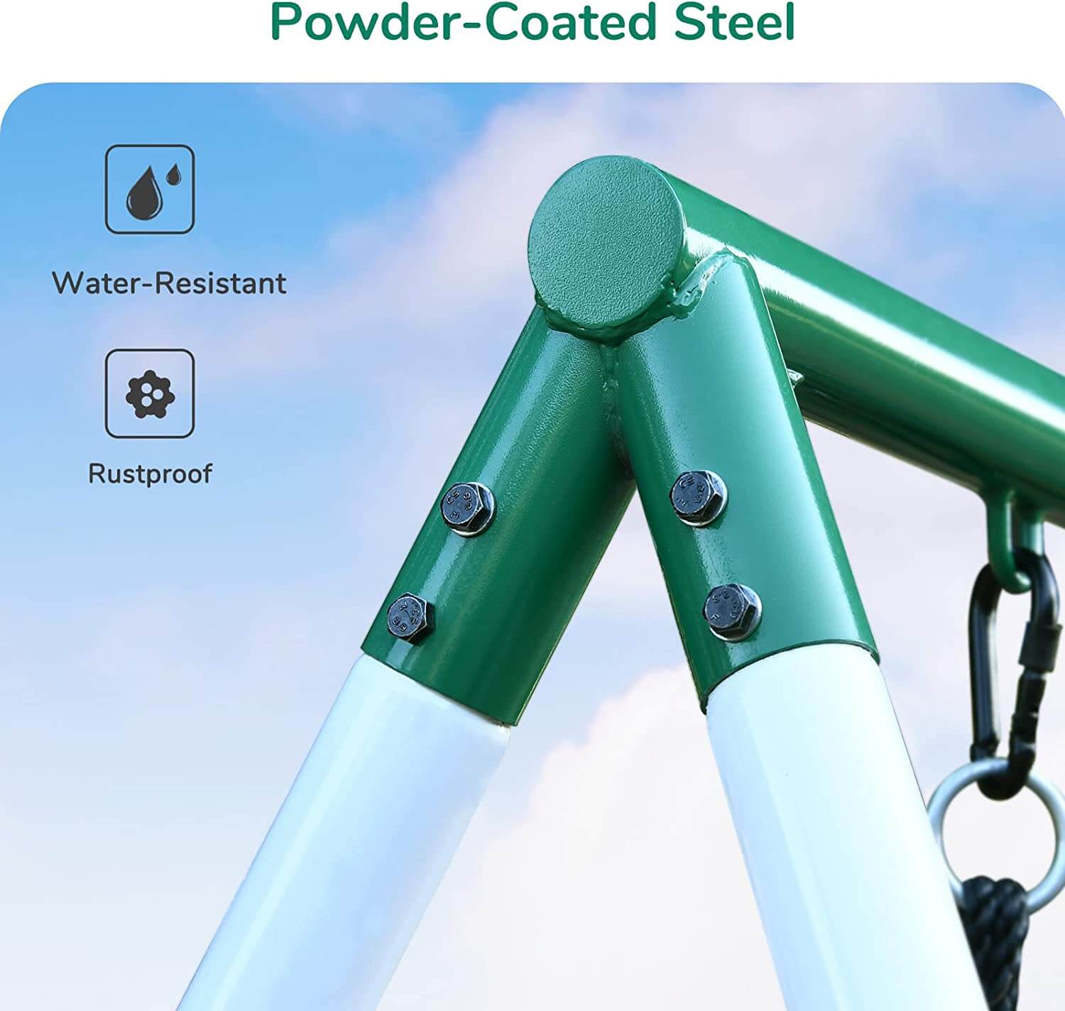 Coated Steel Swing Sets for Backyard