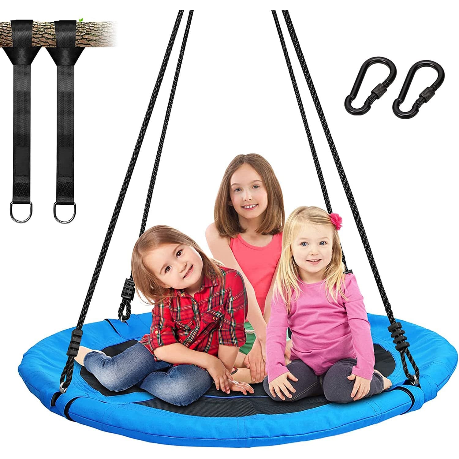 Giant 40" Flying Saucer Tree Swing Spider Web Spinner Swing 700lbs.