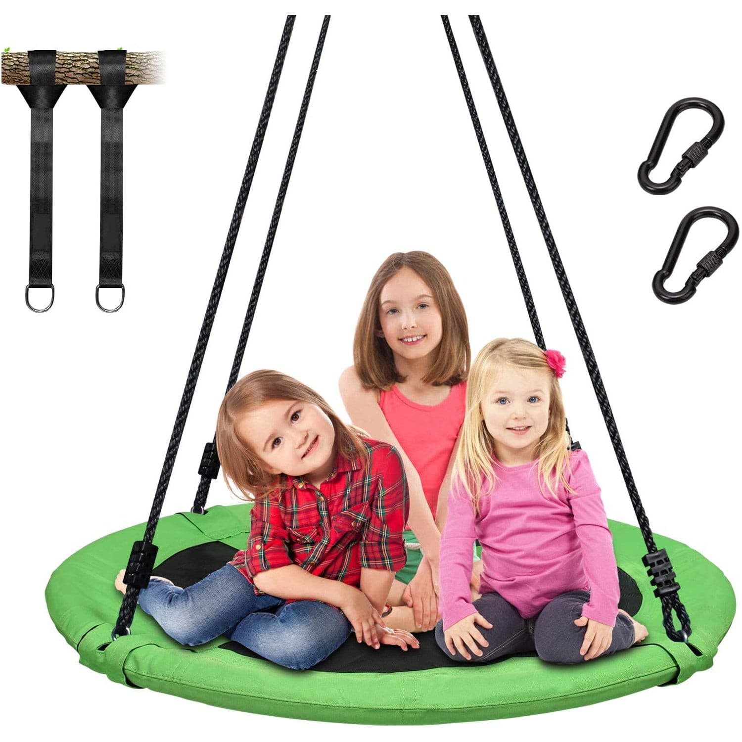 Giant 40" Flying Saucer Tree Swing Spider Web Spinner Swing 700lbs.
