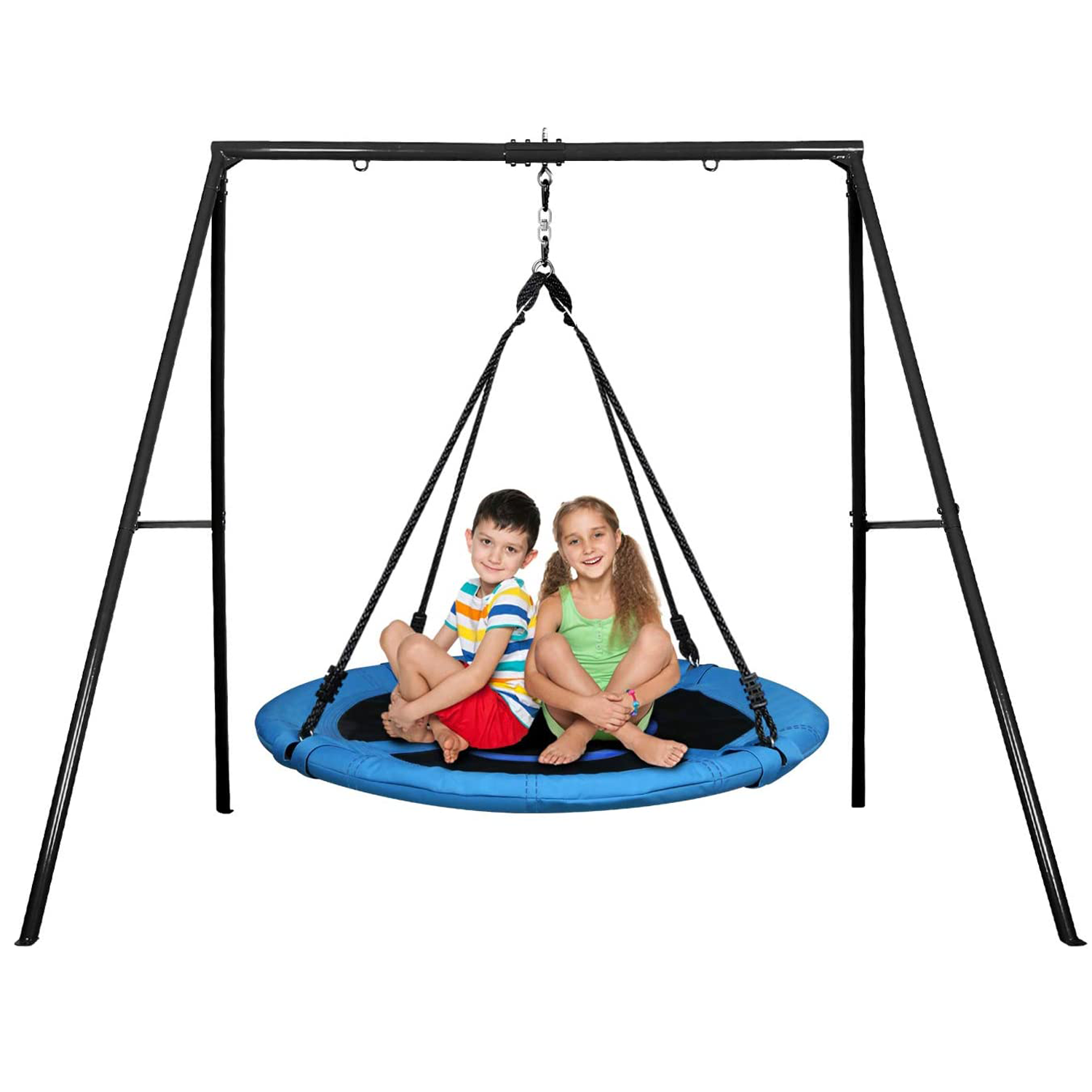 Trekassy 440lbs 40 Inch Saucer Tree Swing Set backyard.