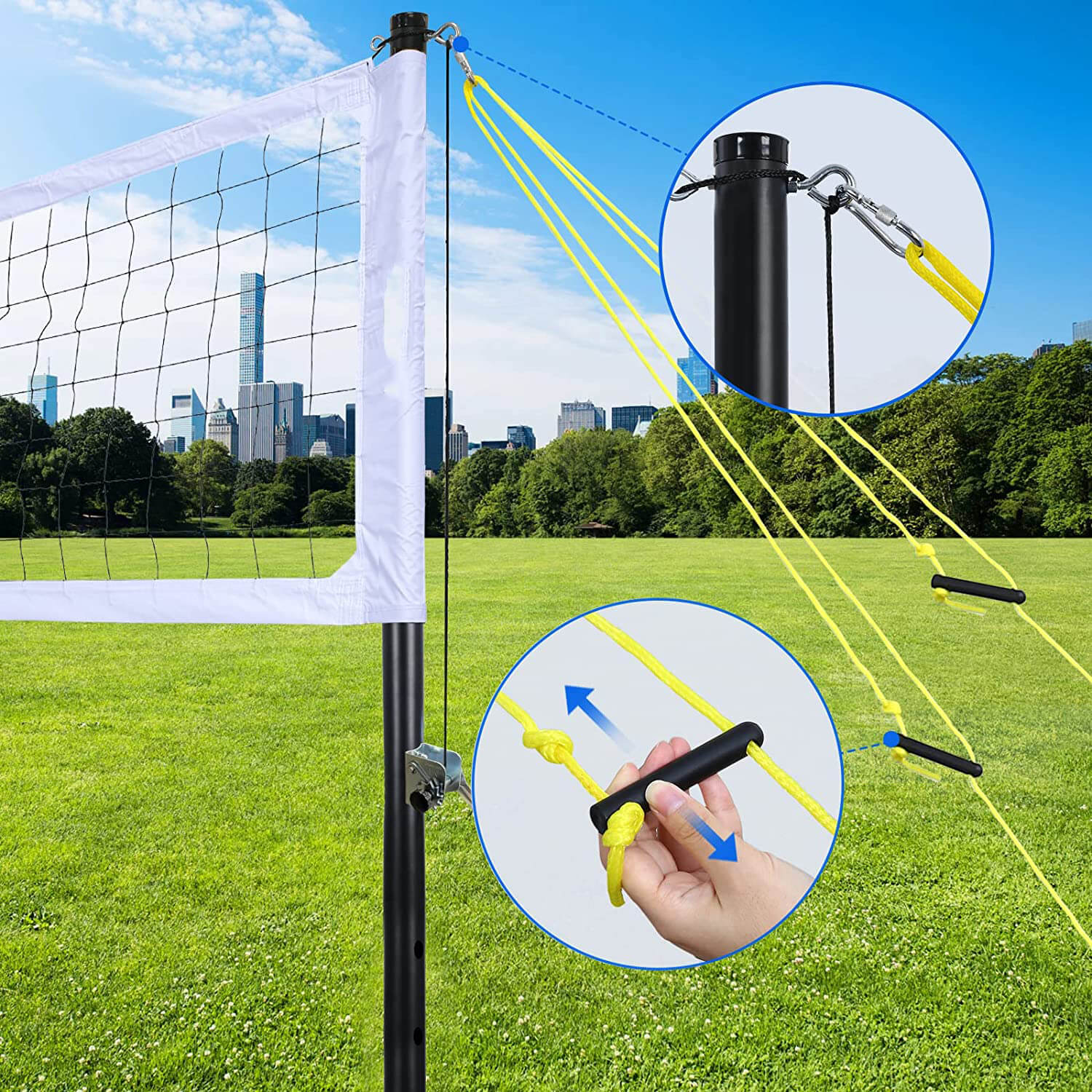Portable Professional Outdoor Volleyball Net Set for Backyard Beach