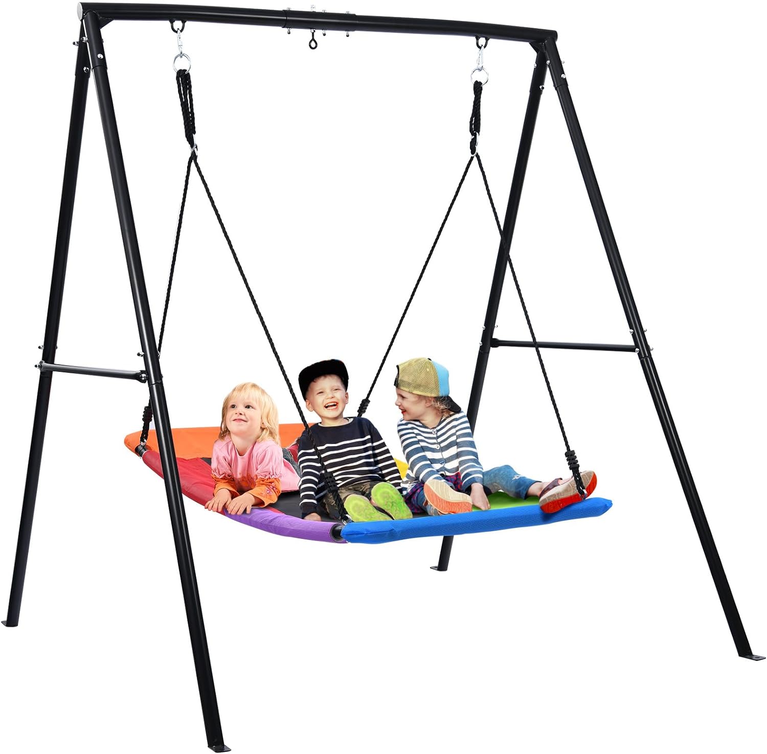 Trekassy 440lbs Heavy Duty A-Frame Metal Swing Stand with 60" Large Platform Swing