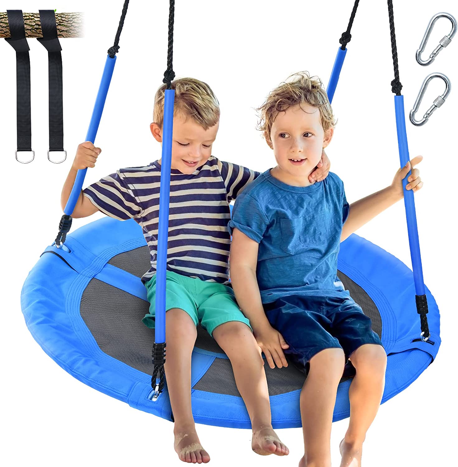 Trekassy 700lbs 40" Round Tree Swing with Handles for Kids