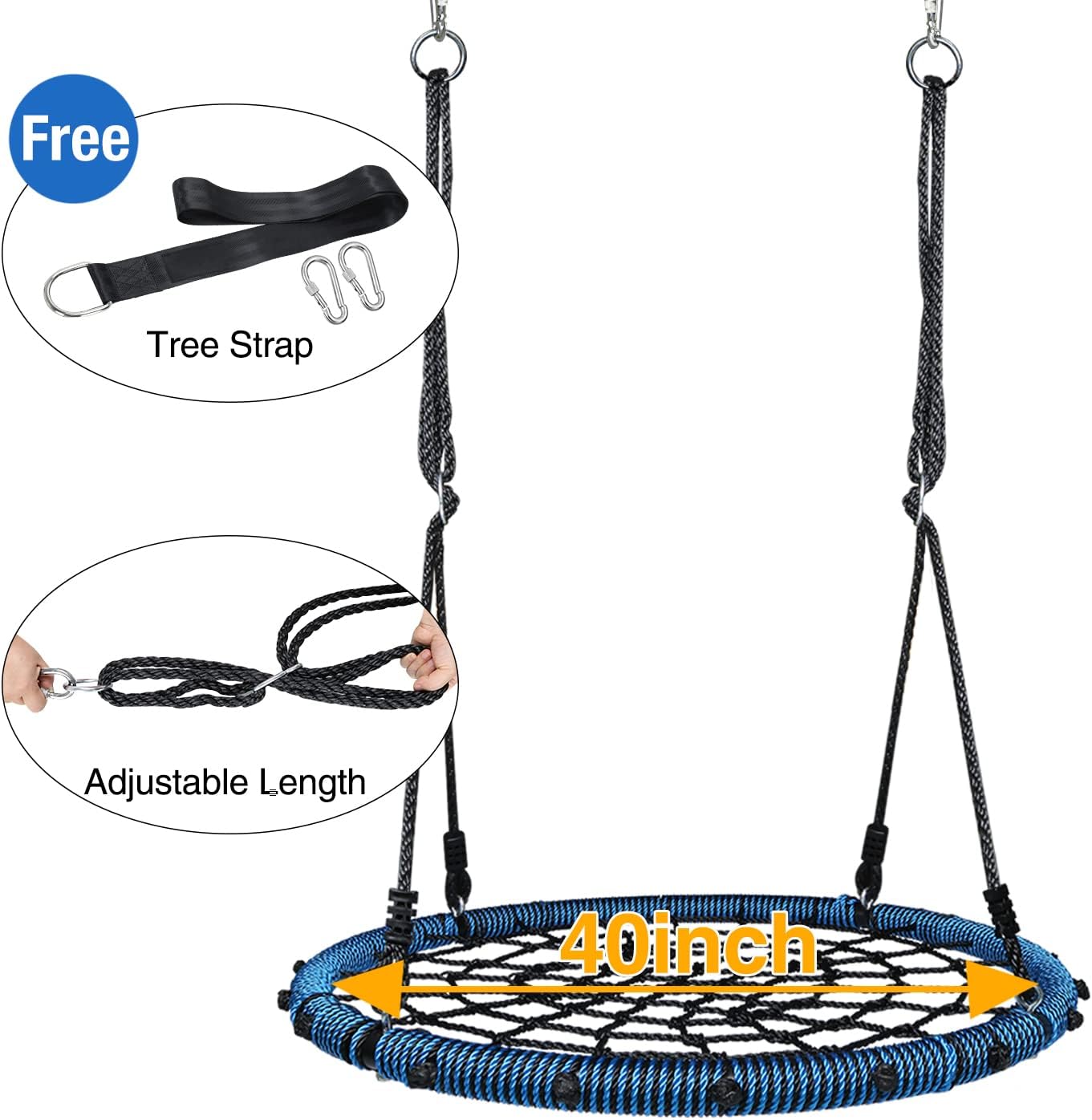 Trekassy 750 lb Spider Web Swing 40 inch