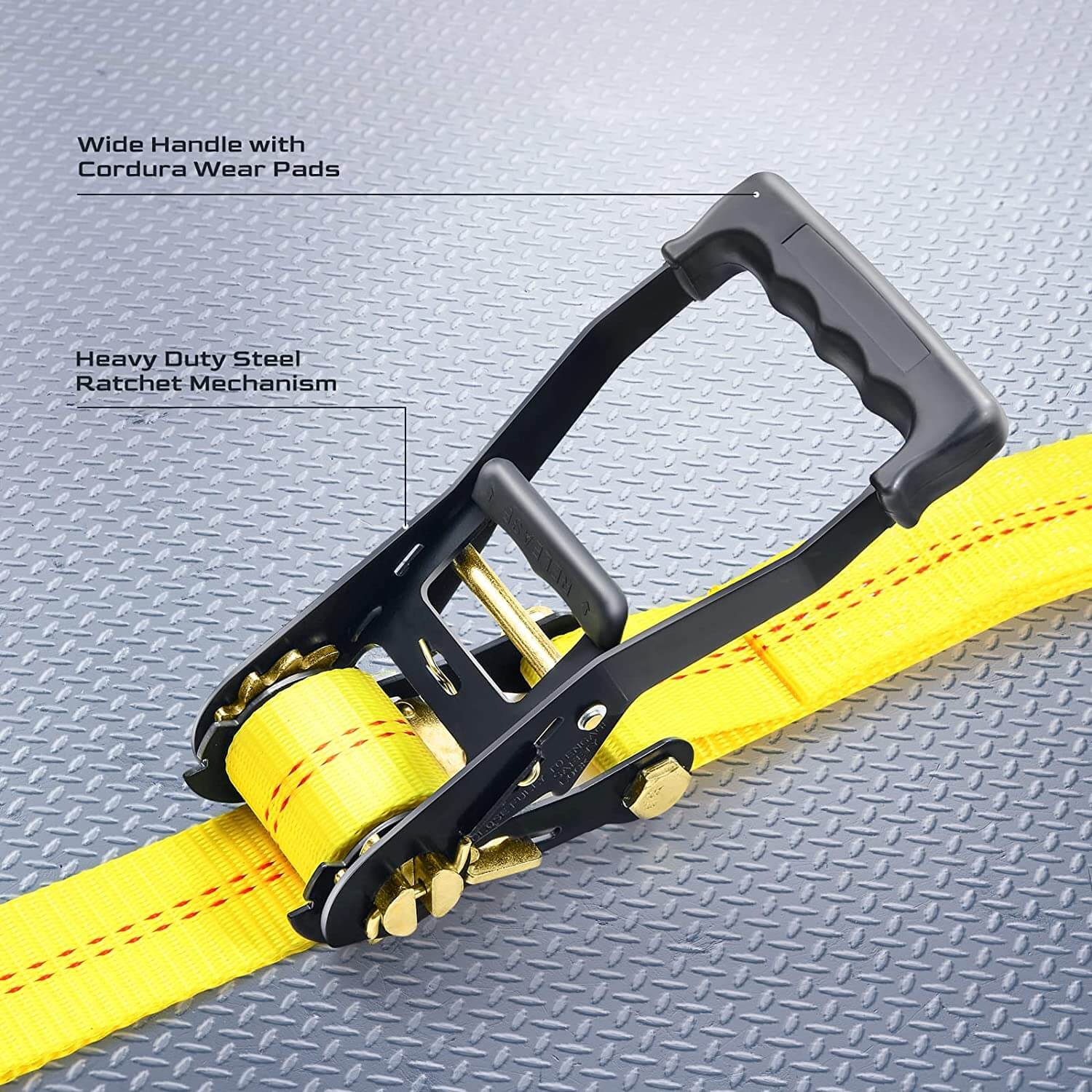 Trekassy Car Tie Down Straps for Trailers with J Hooks