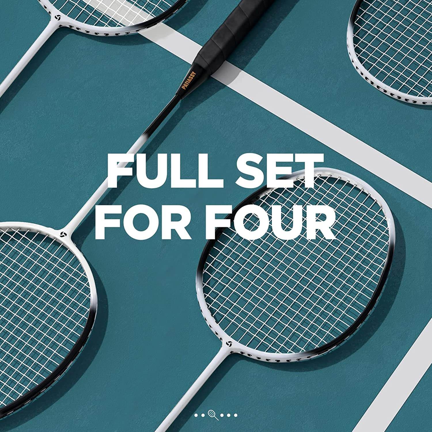 Patiassy Portable Badminton Set with Professional Badminton Net