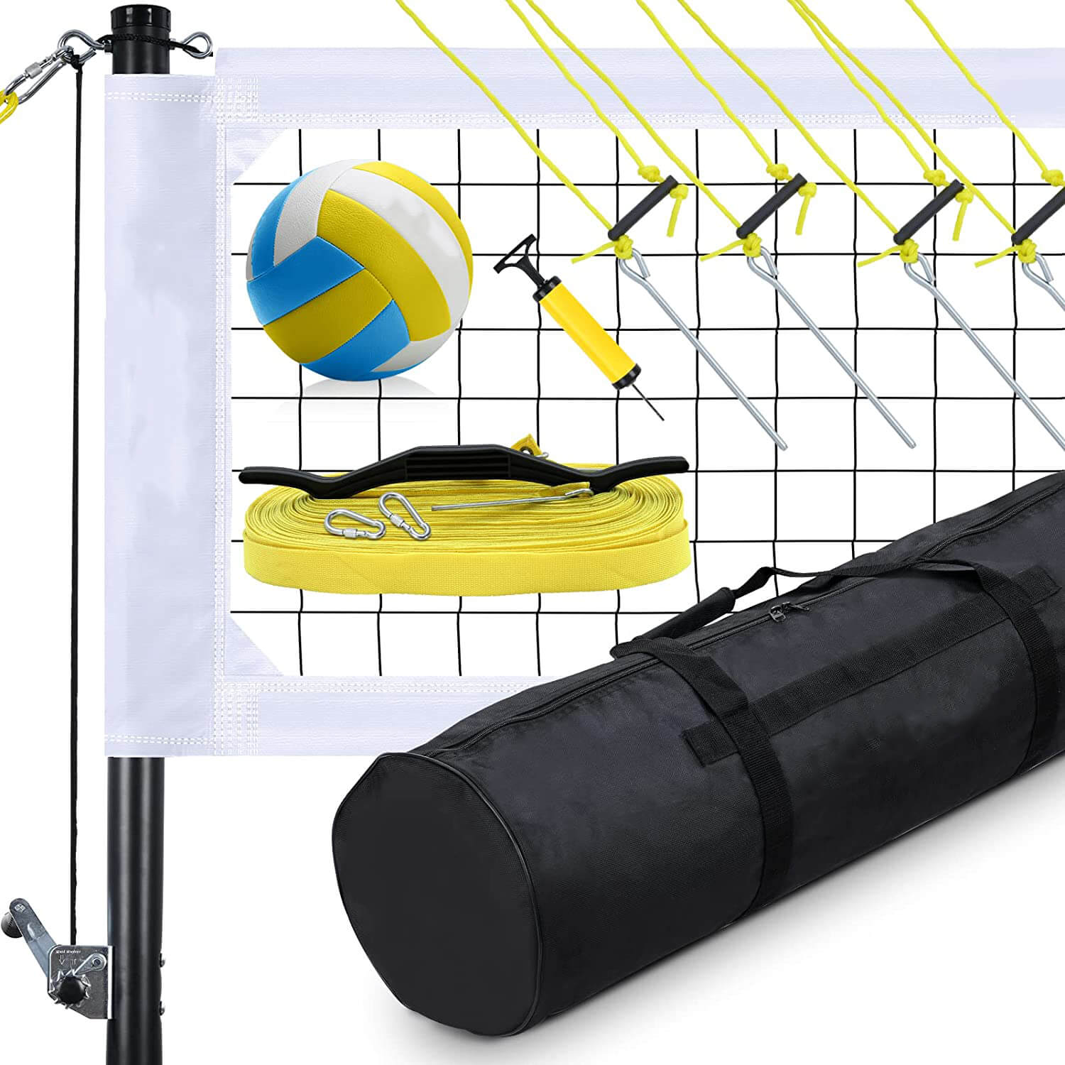 Portable Professional Volleyball Net Outdoor Volleyball Set for Backyard